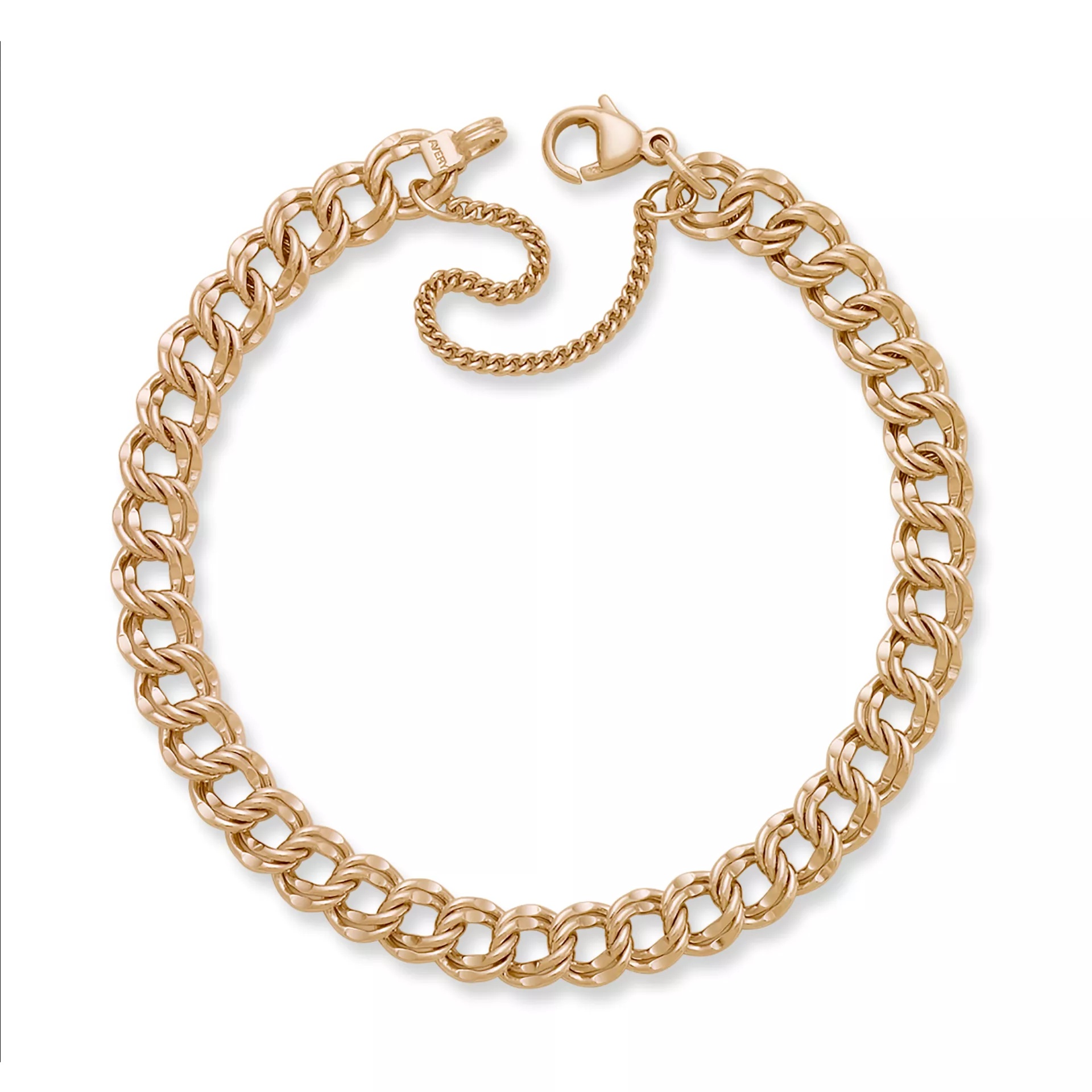 Medium Double Curb Charm Bracelet