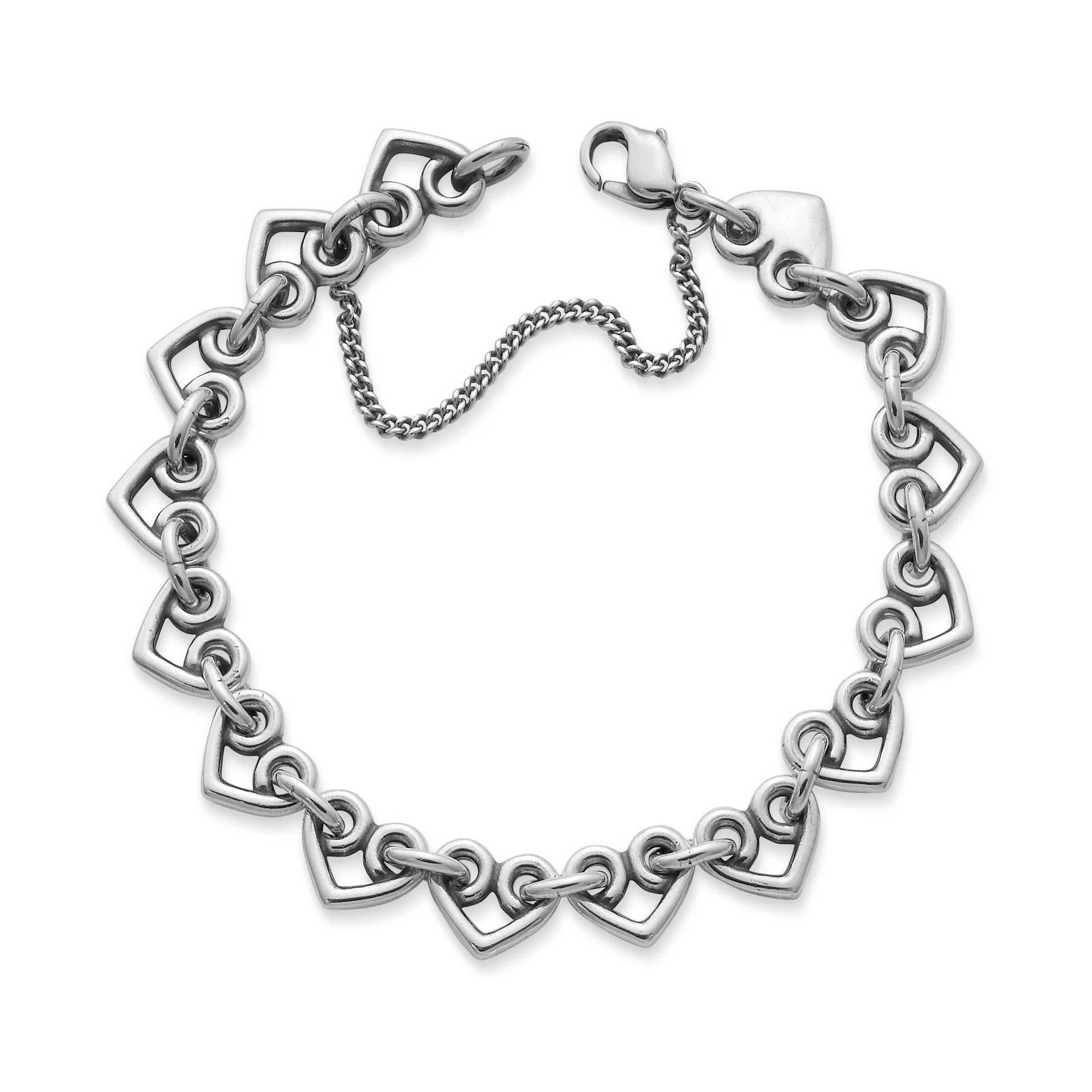 Heart Link Charm Bracelet