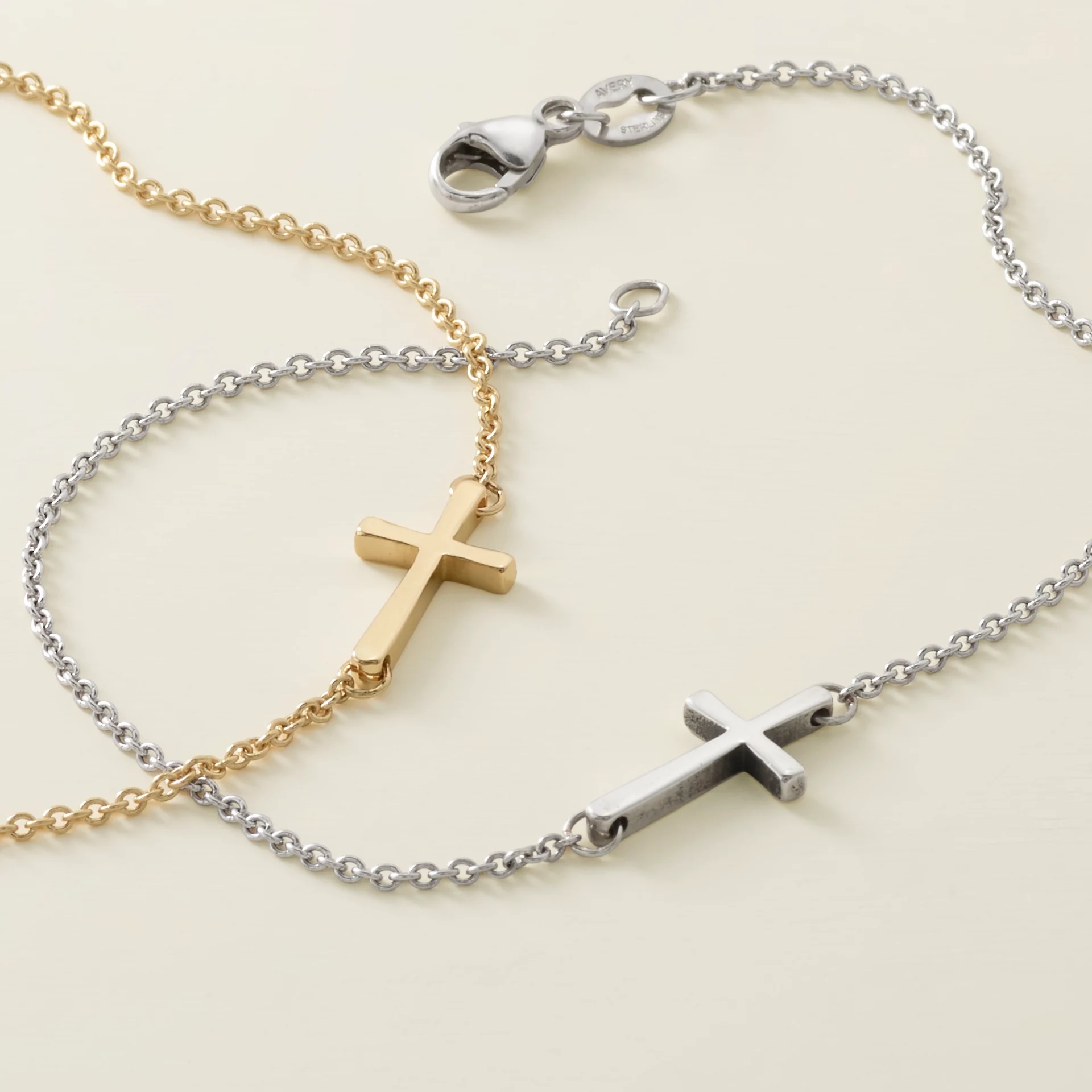 Petite Latin Cross Link Bracelet - Image 2