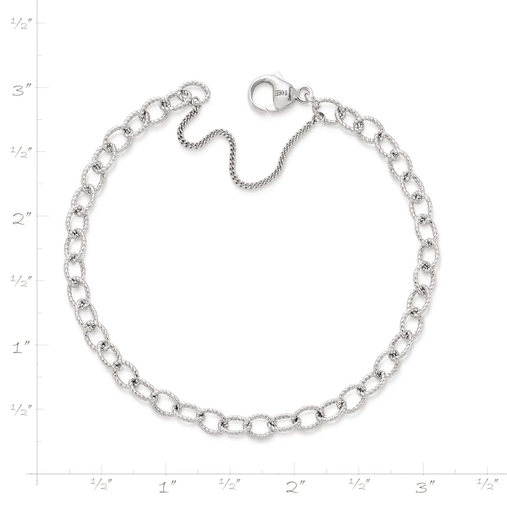 Twisted Wire Cable Charm Bracelet - Image 2