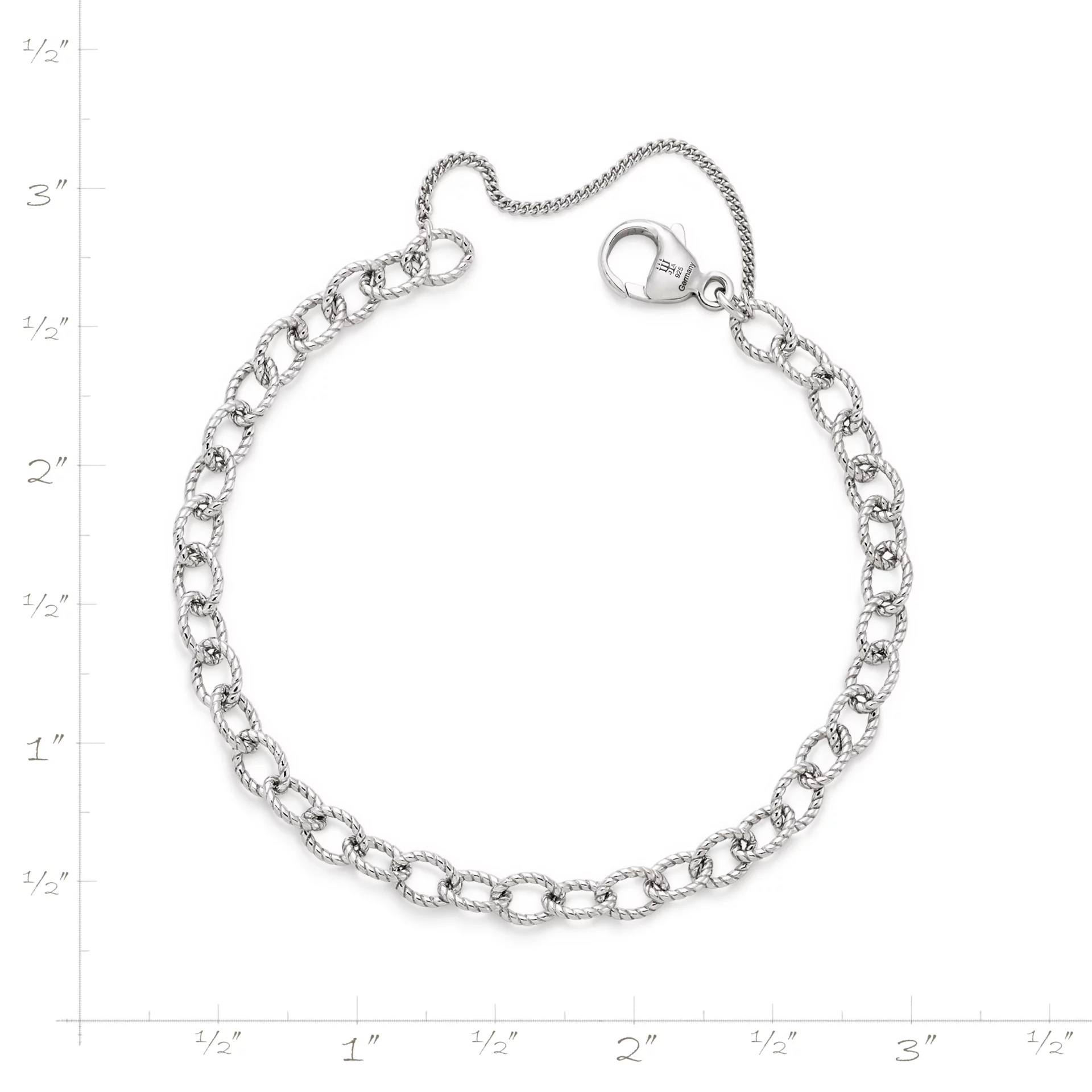 Twisted Wire Cable Charm Bracelet - Image 2