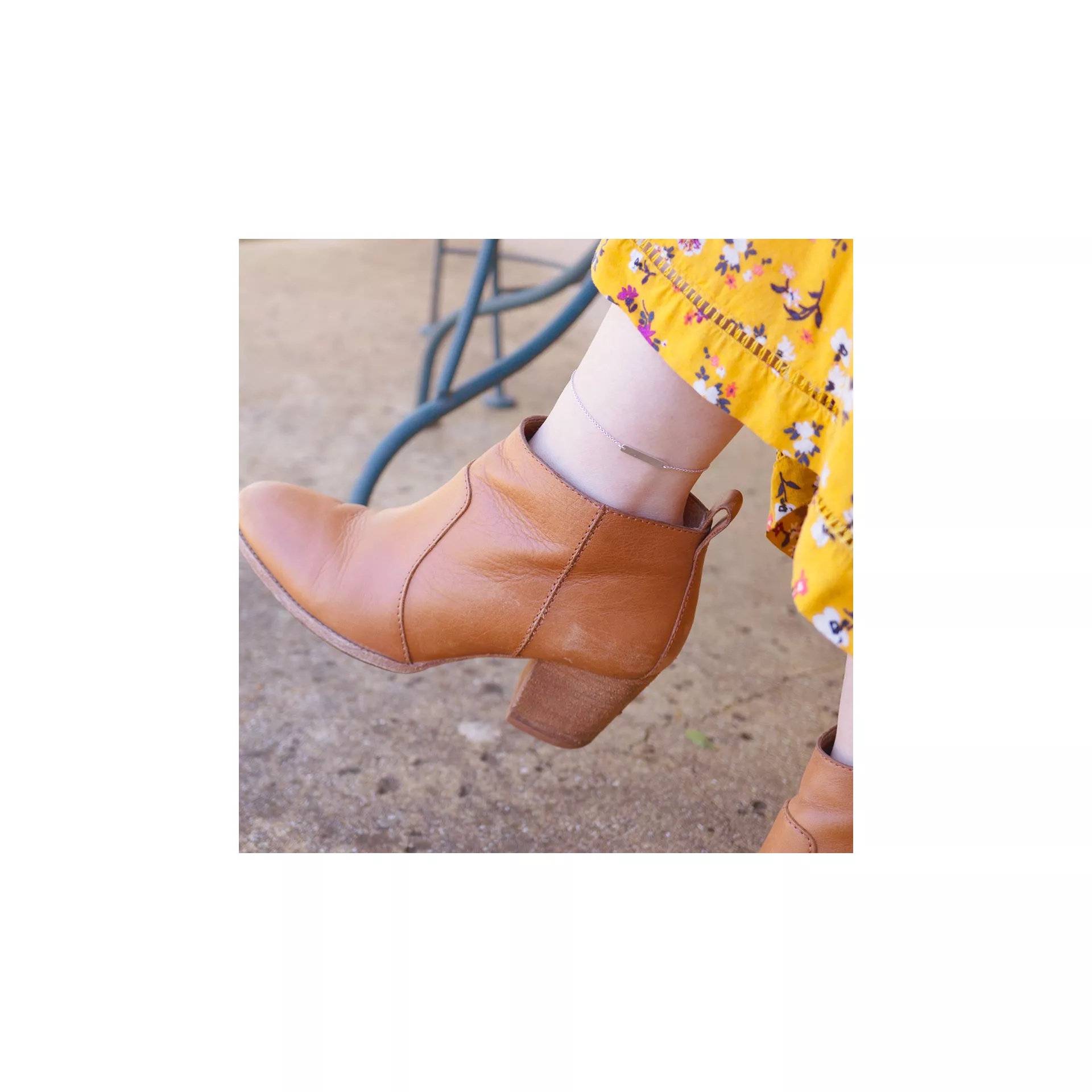 Petite Engravable Horizon Anklet - Image 3