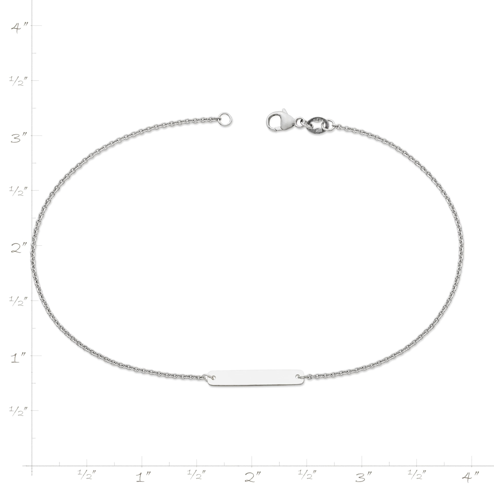 Petite Engravable Horizon Anklet - Image 5