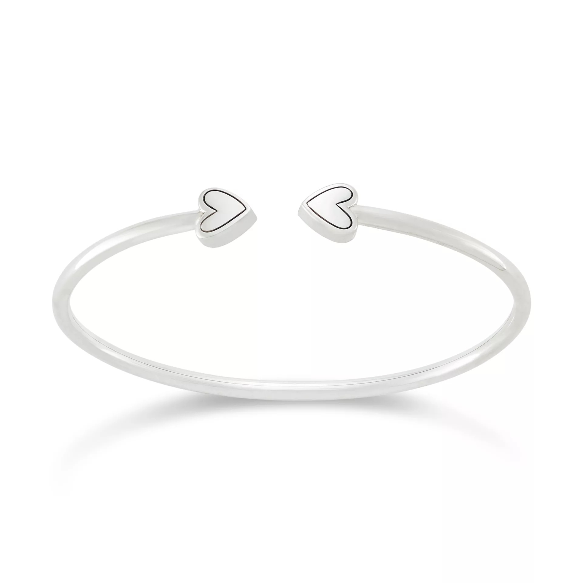 Two Hearts Flexible Cuff Bracelet