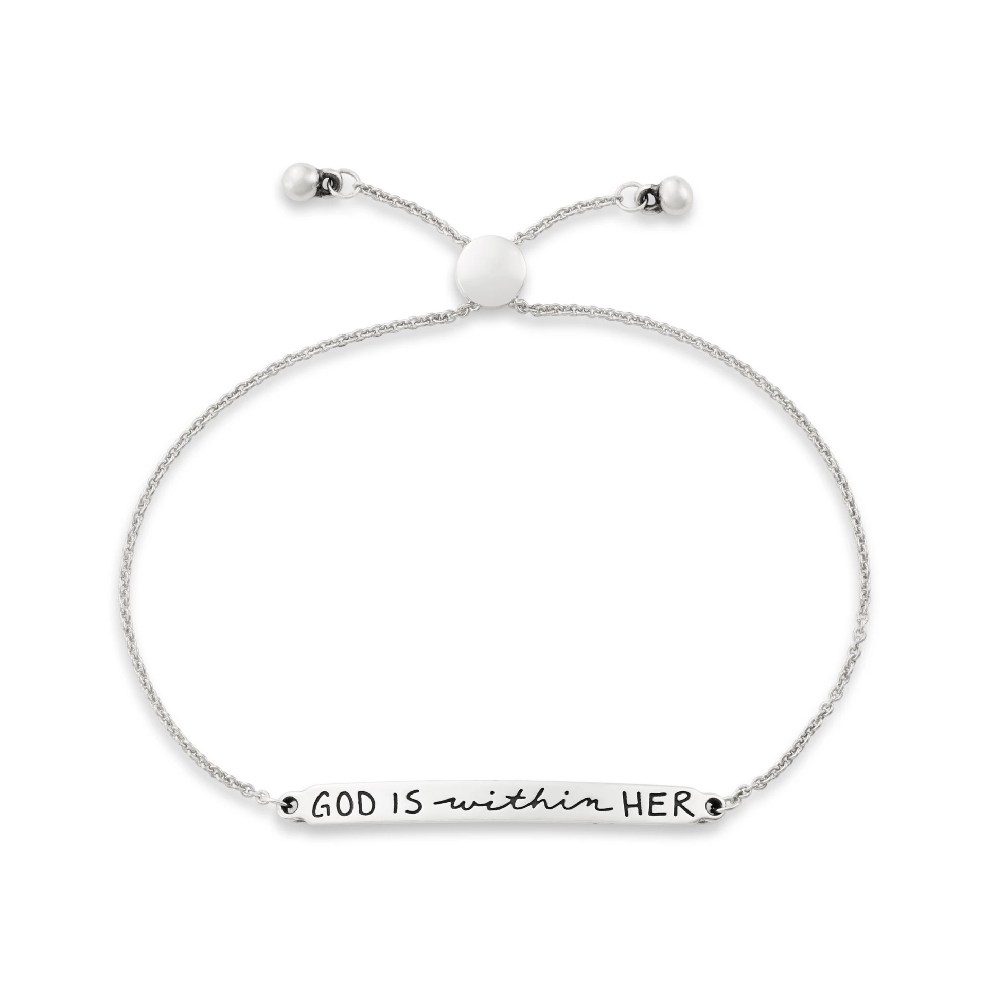 God is Within Her Slider Bracelet