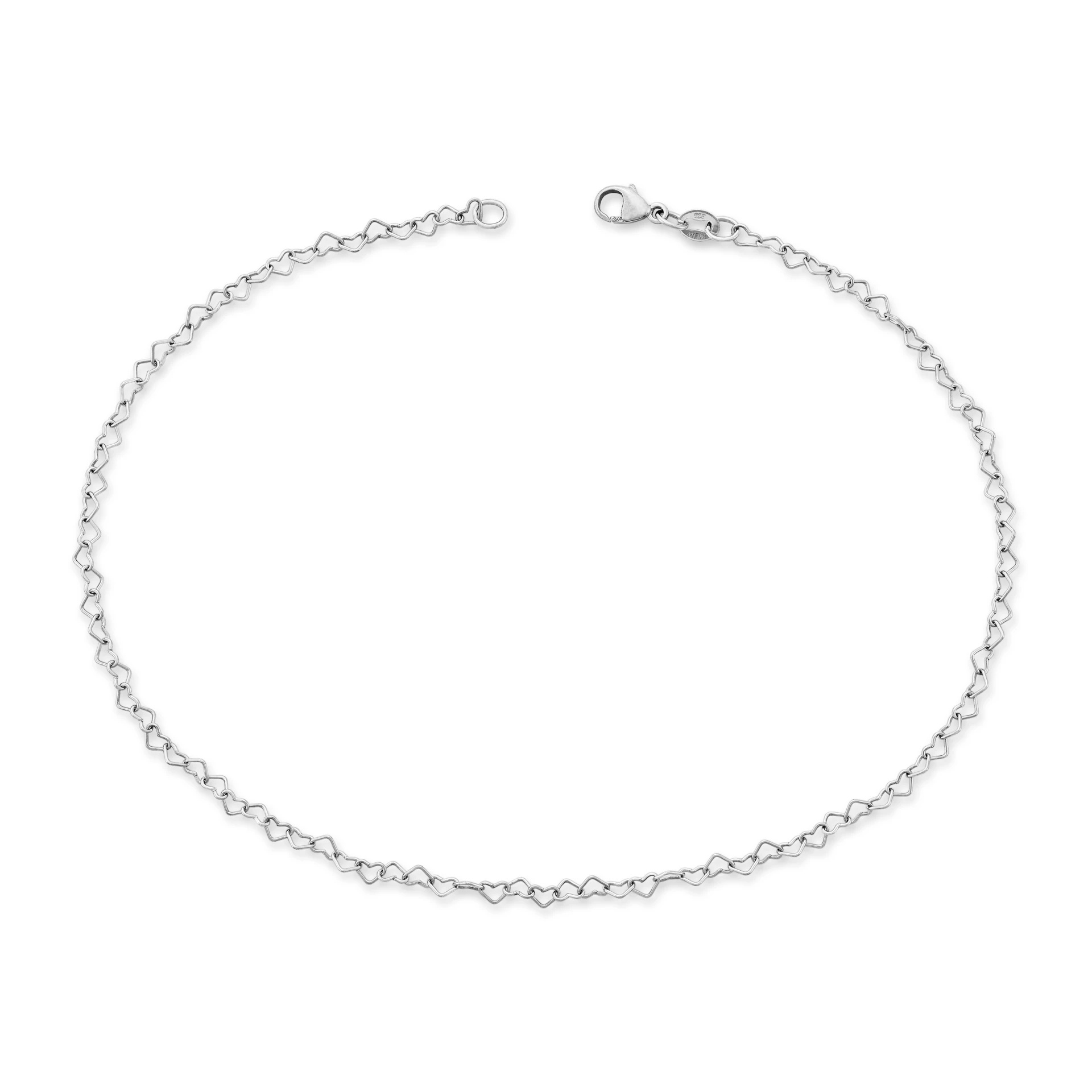 Delicate Connected Hearts Anklet