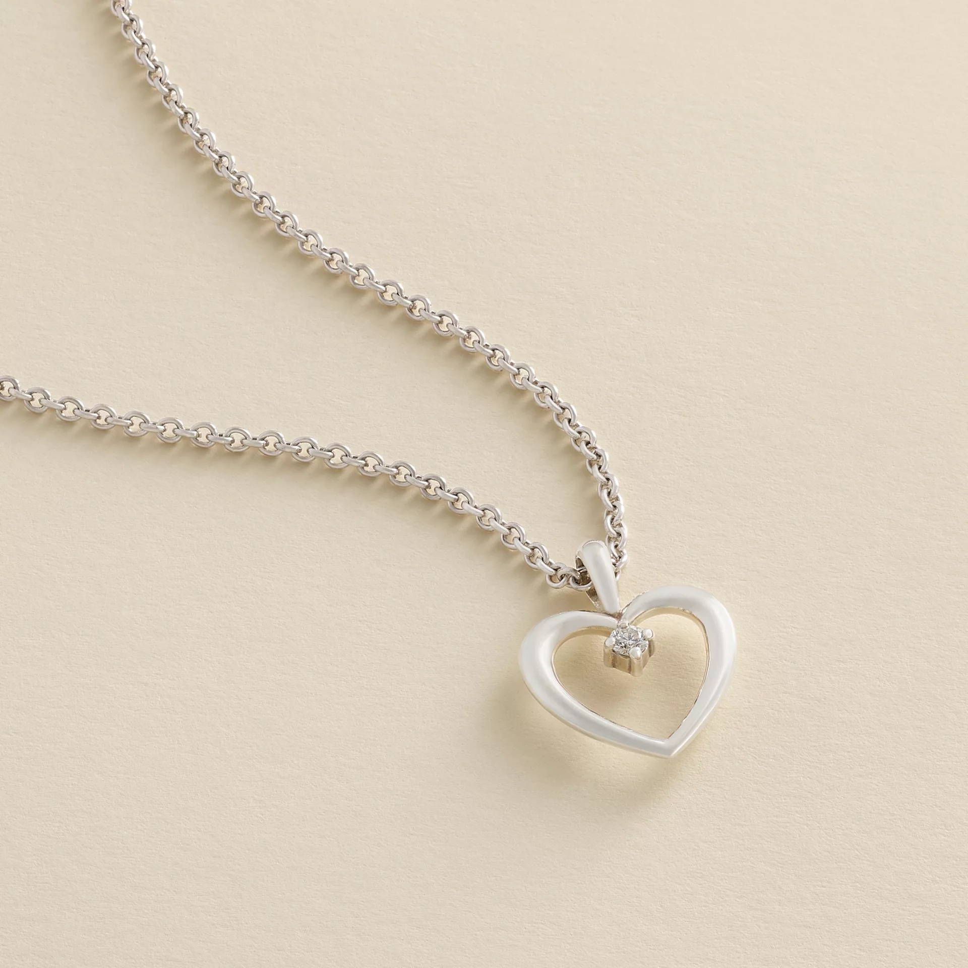Heart with Diamond Pendant - Image 2