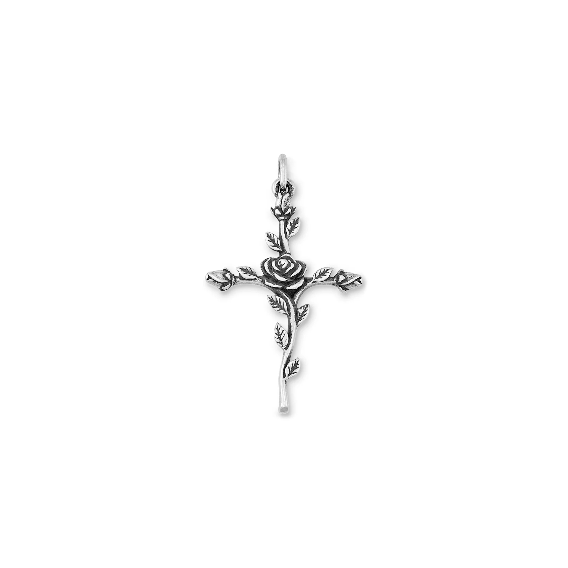 Rosebud Cross Pendant