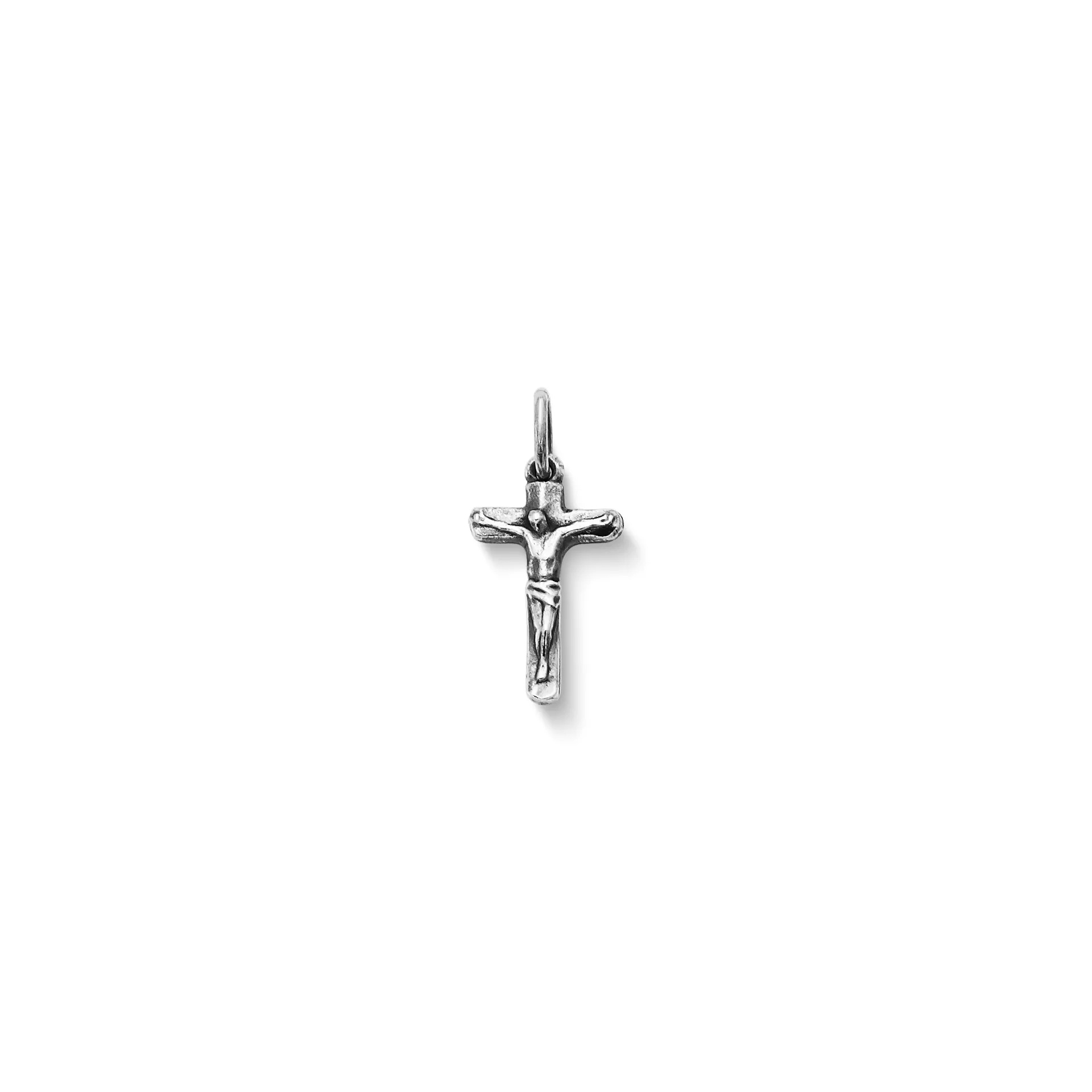 Small Chiseled Crucifix Charm