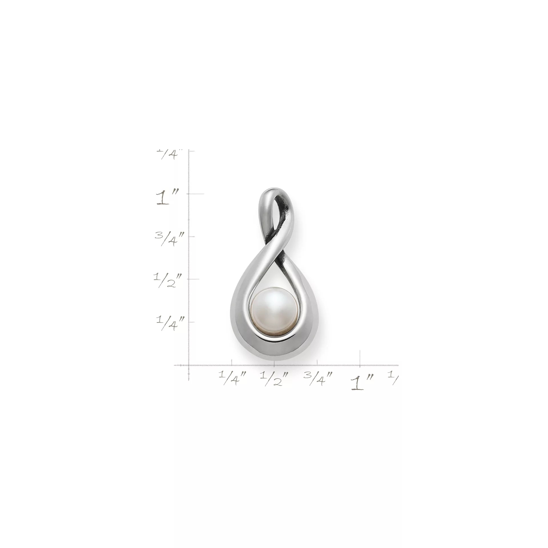 Graceful Twist Pendant with Cultured Pearl - Image 2