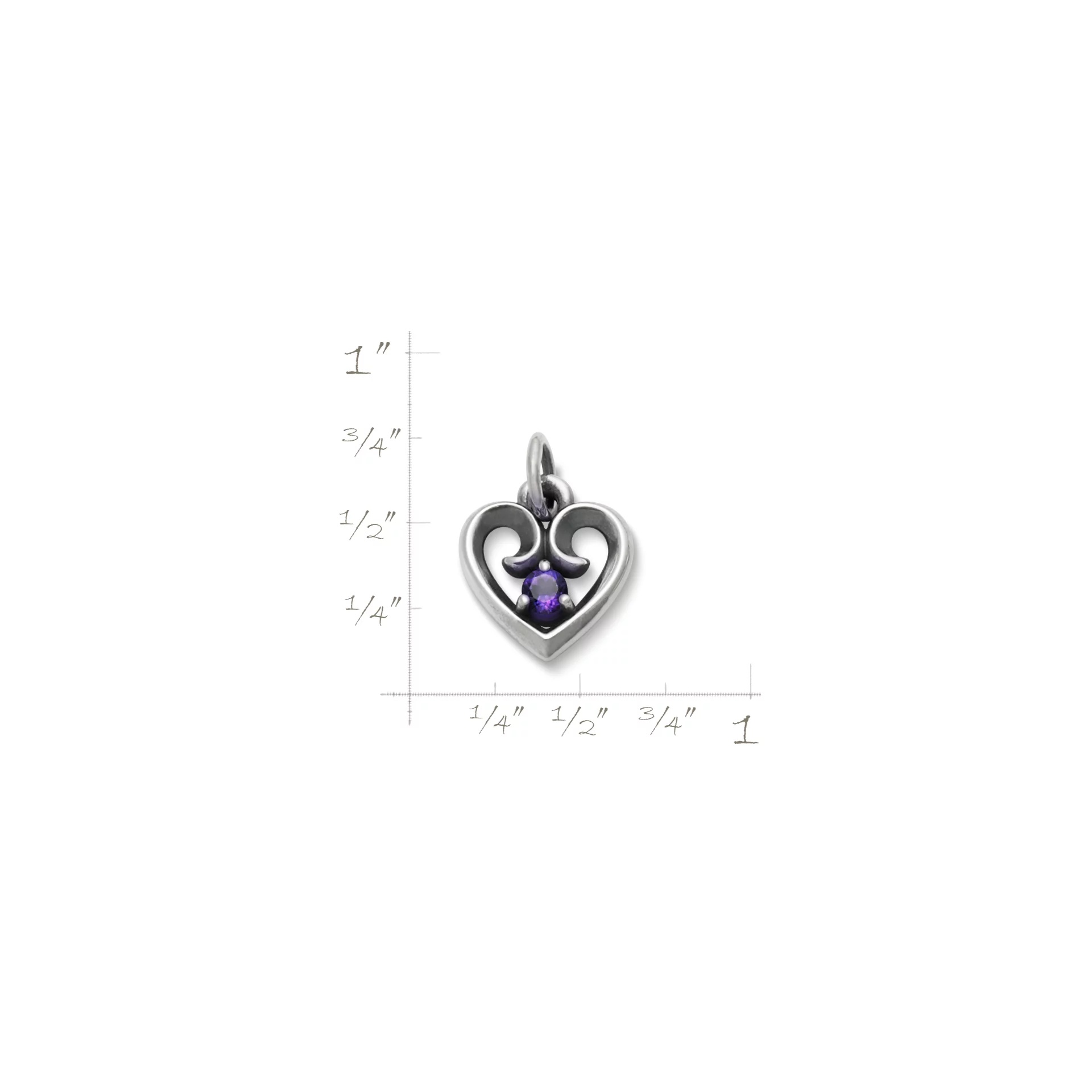 Avery Remembrance Heart Birthstone Charm - Image 2