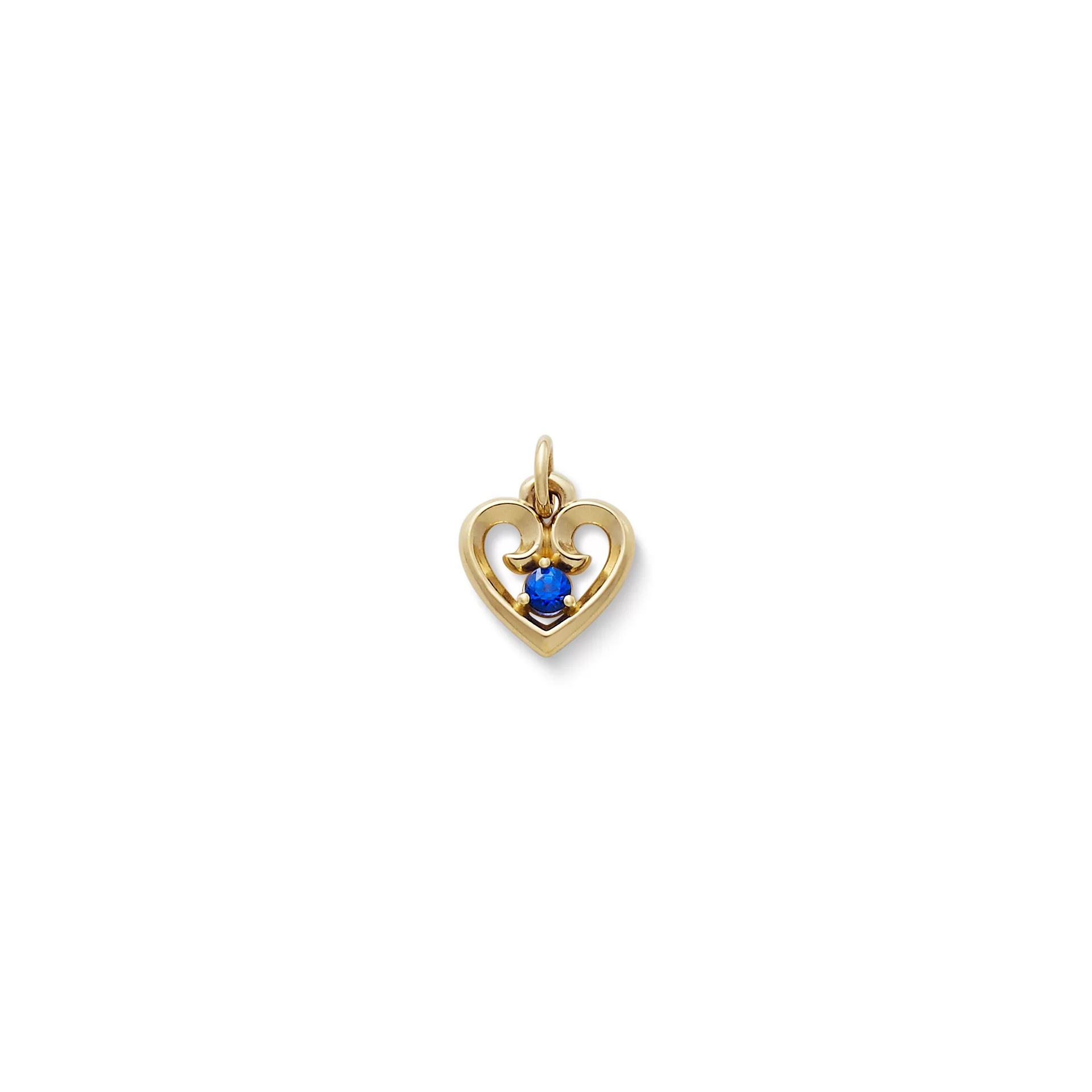 Avery Remembrance Heart Birthstone Charm