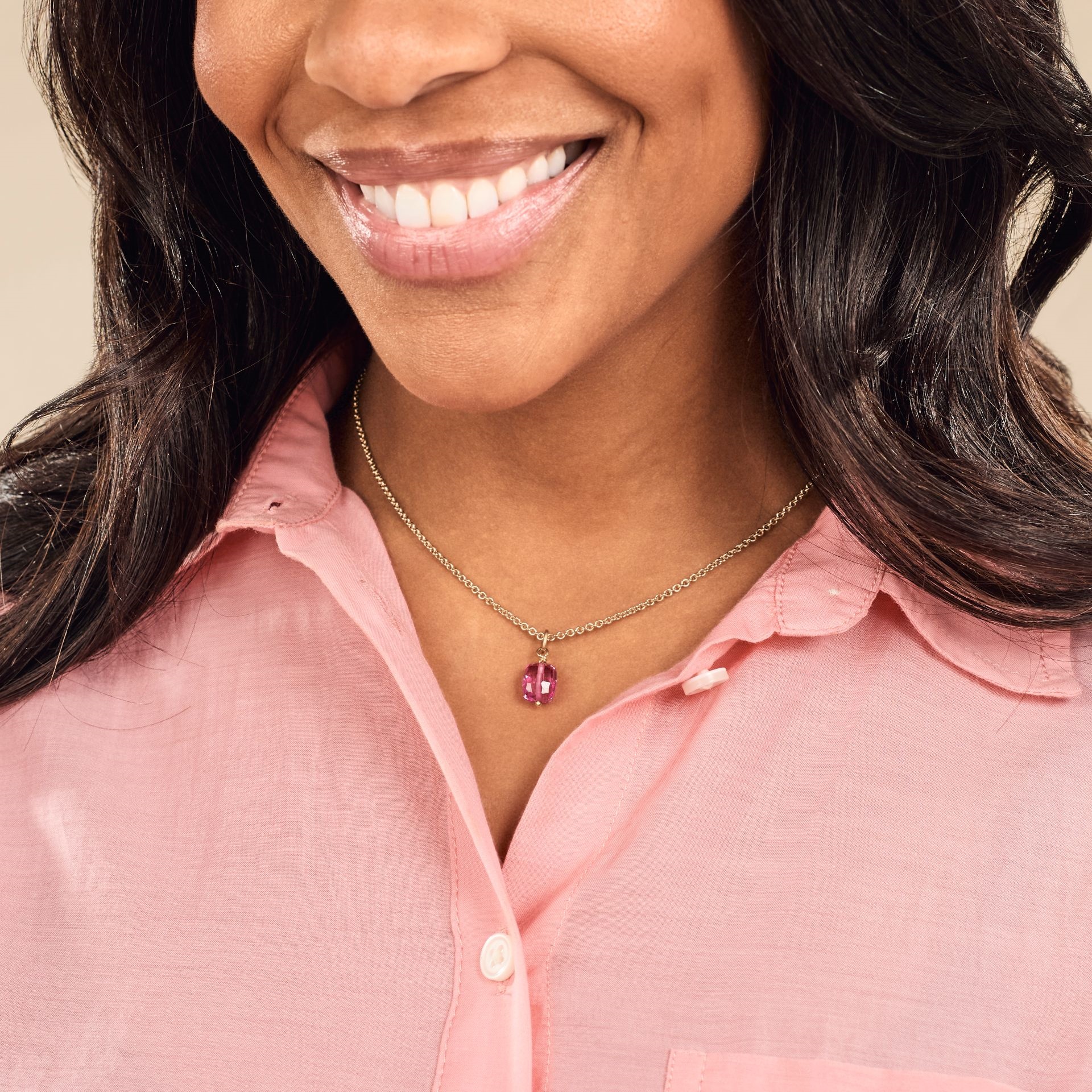 Faceted Gemstone Bead Pendant - Image 3