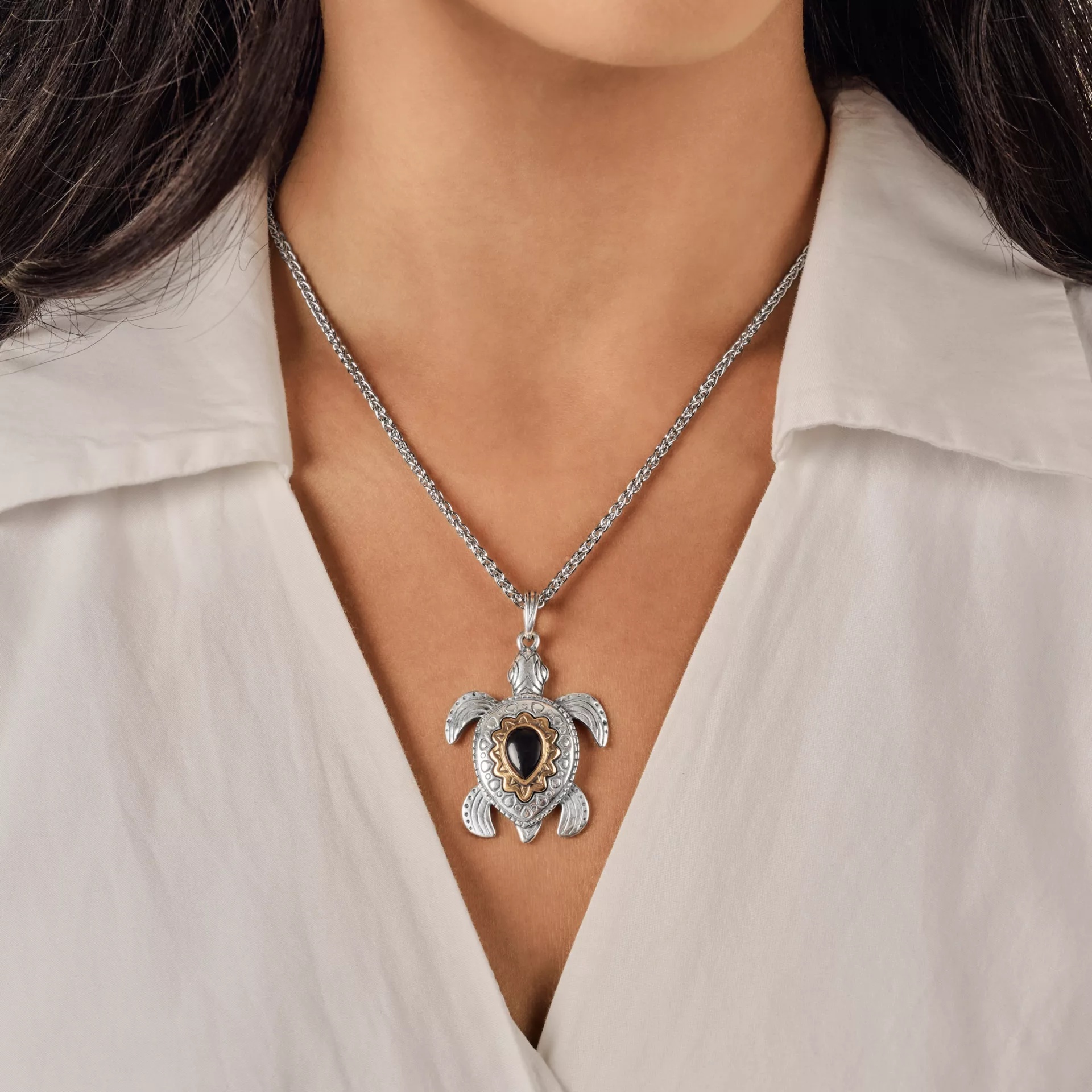 Sea Turtle Gemstone Pendant - Image 4