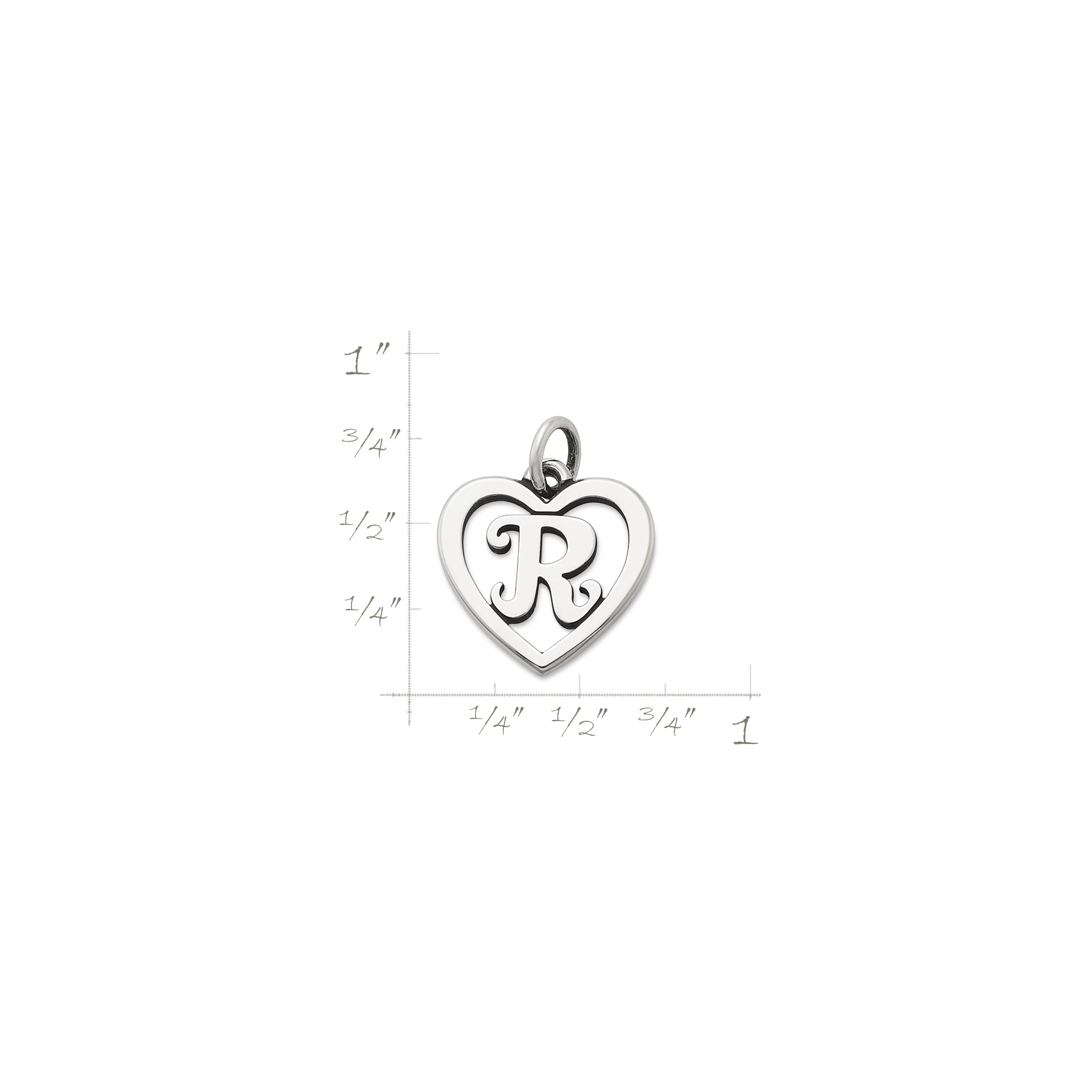 Heart Script Initial Charm - Image 3