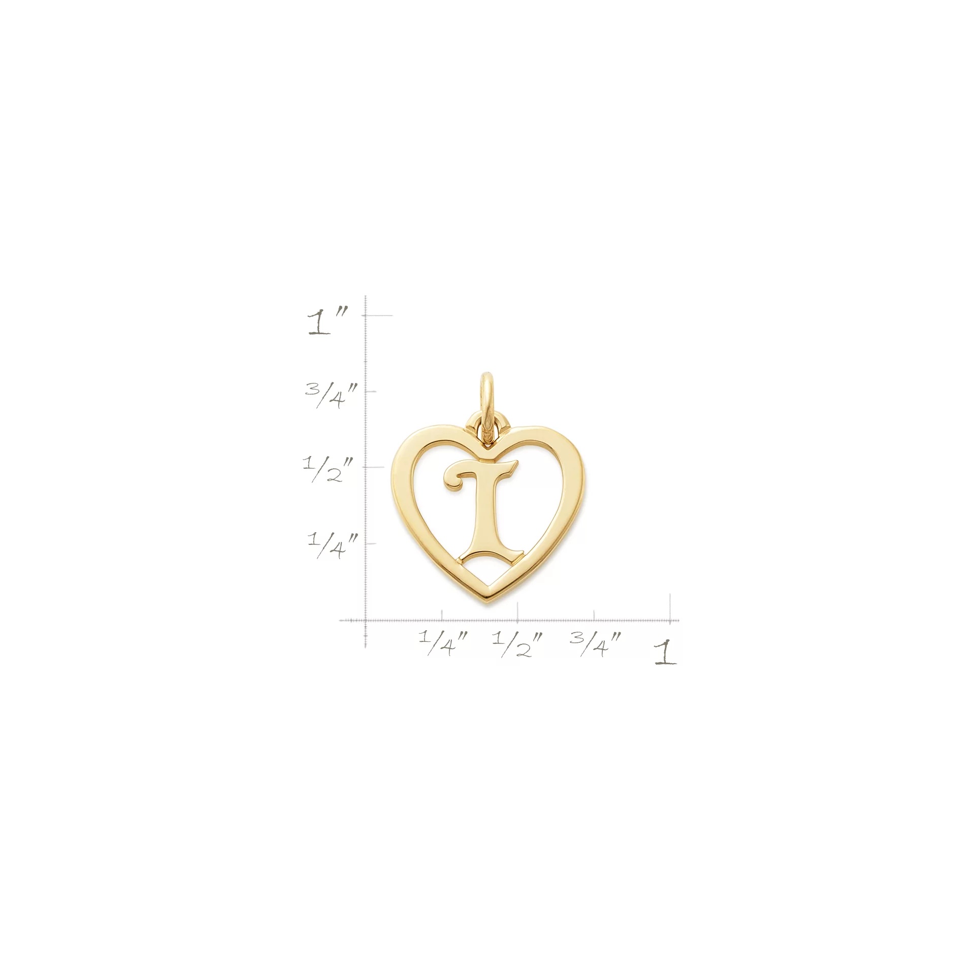 Heart Script Initial Charm - Image 4