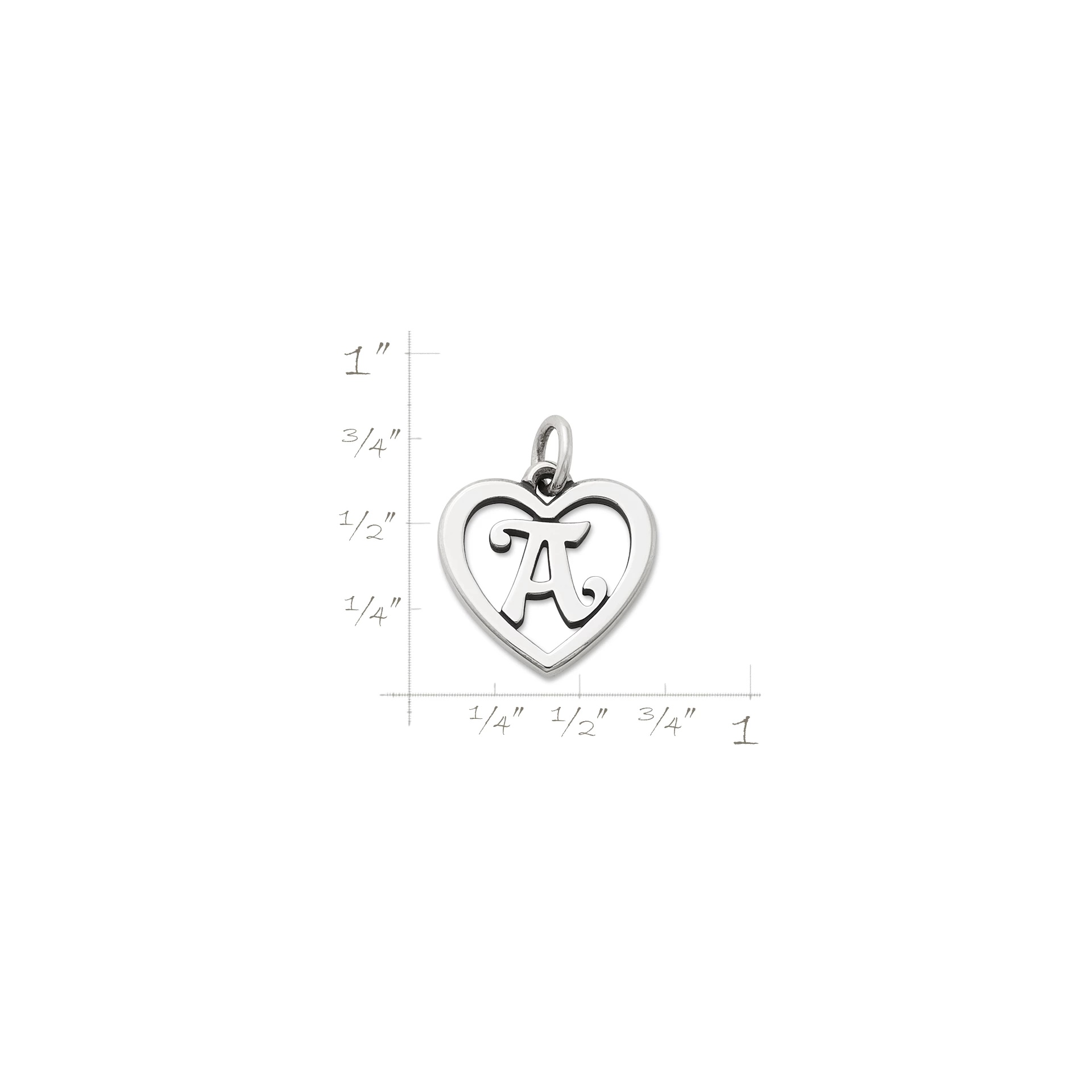 Heart Script Initial Charm - Image 3