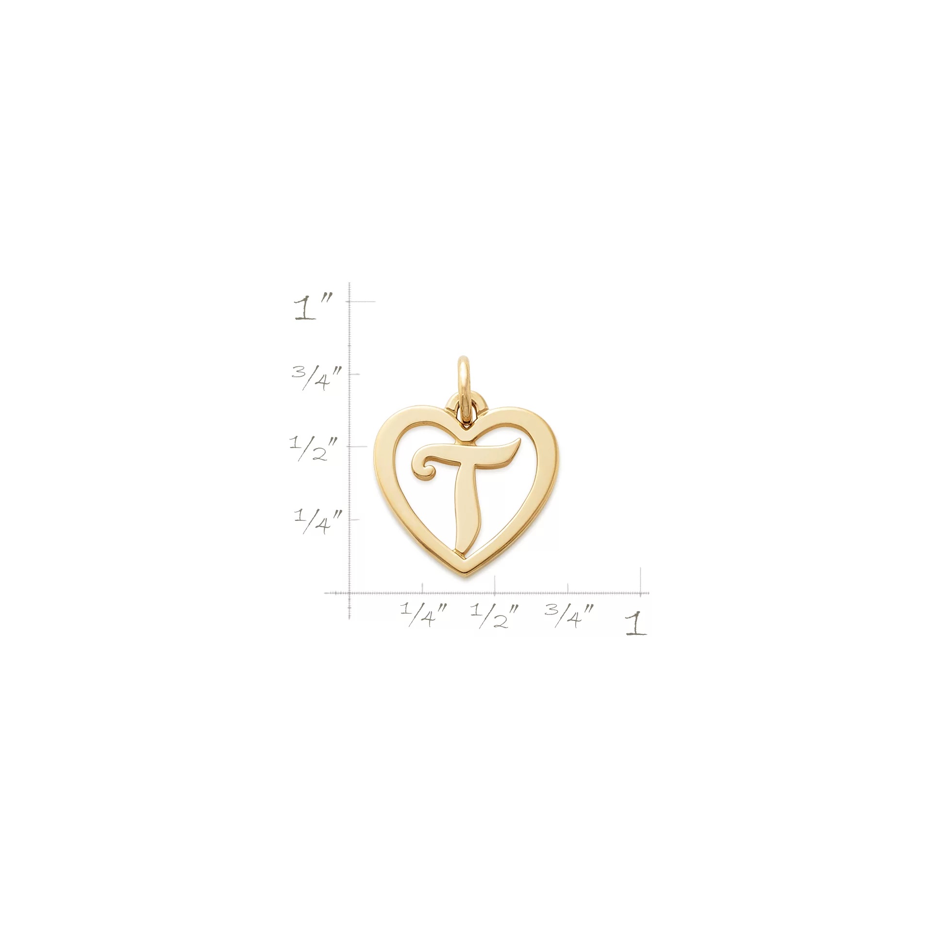 Heart Script Initial Charm - Image 4
