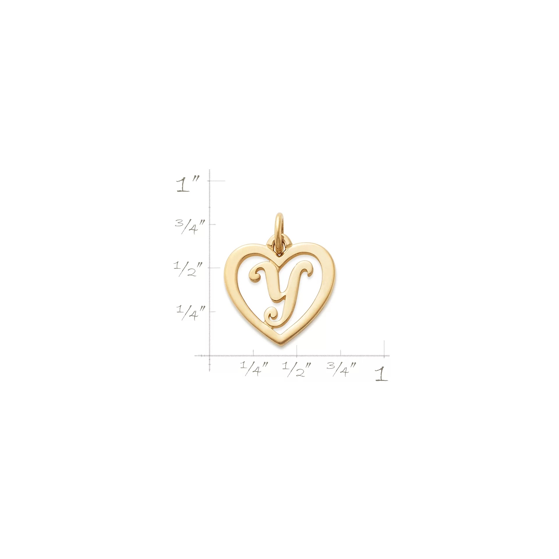 Heart Script Initial Charm - Image 4