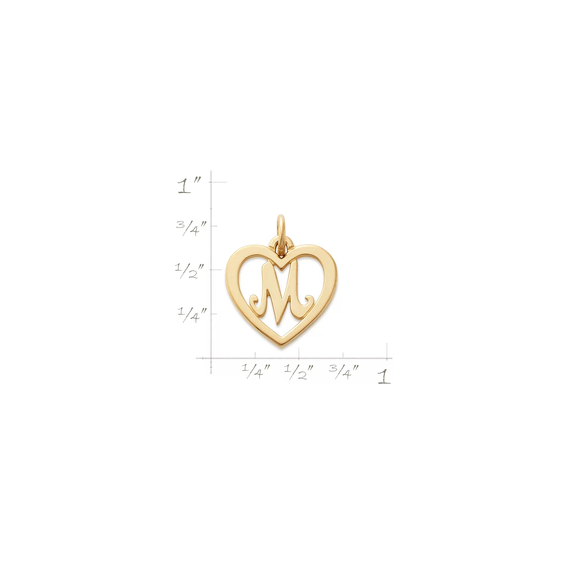 Heart Script Initial Charm - Image 4