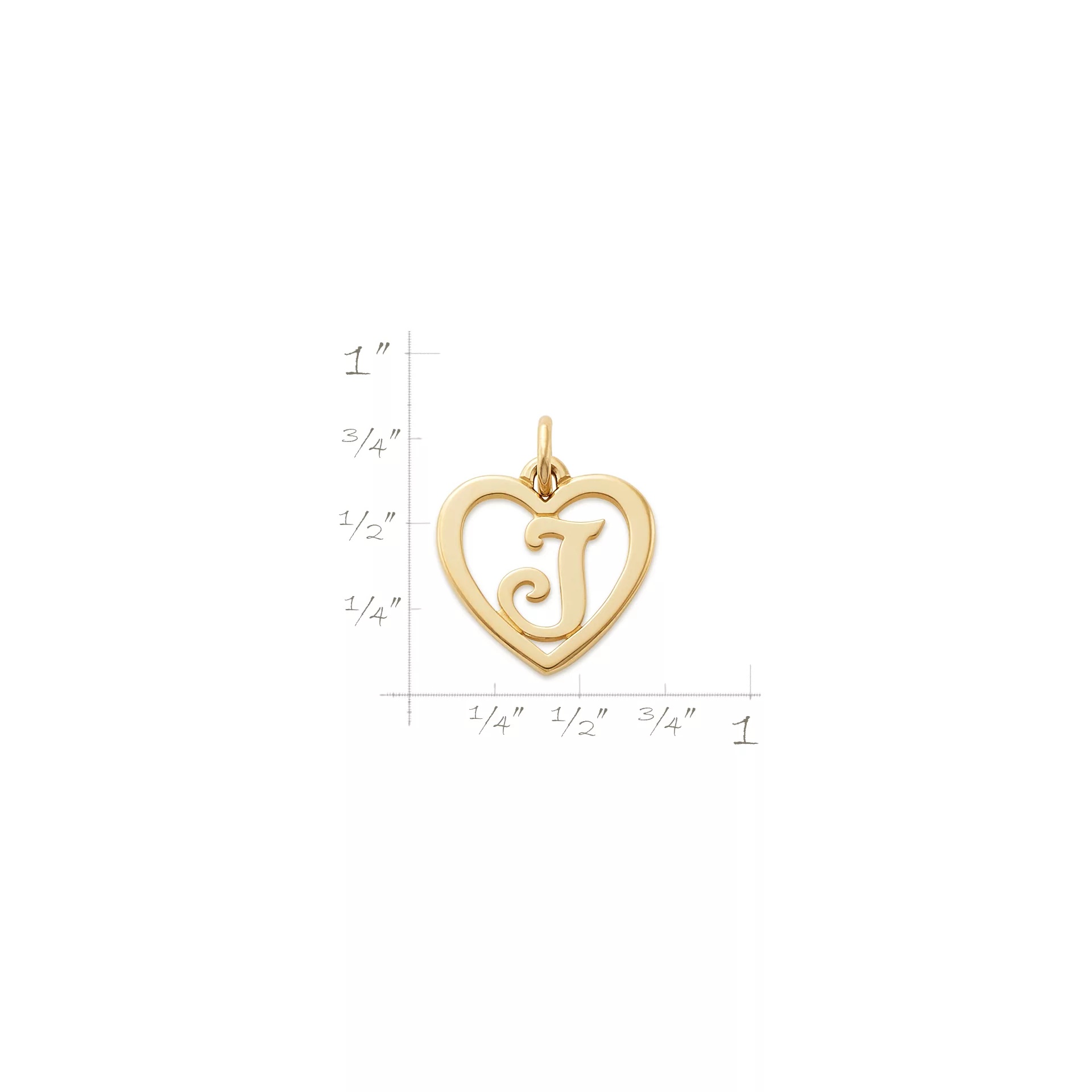 Heart Script Initial Charm - Image 4