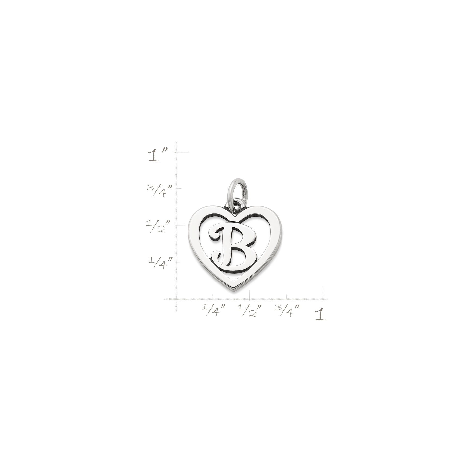 Heart Script Initial Charm - Image 3