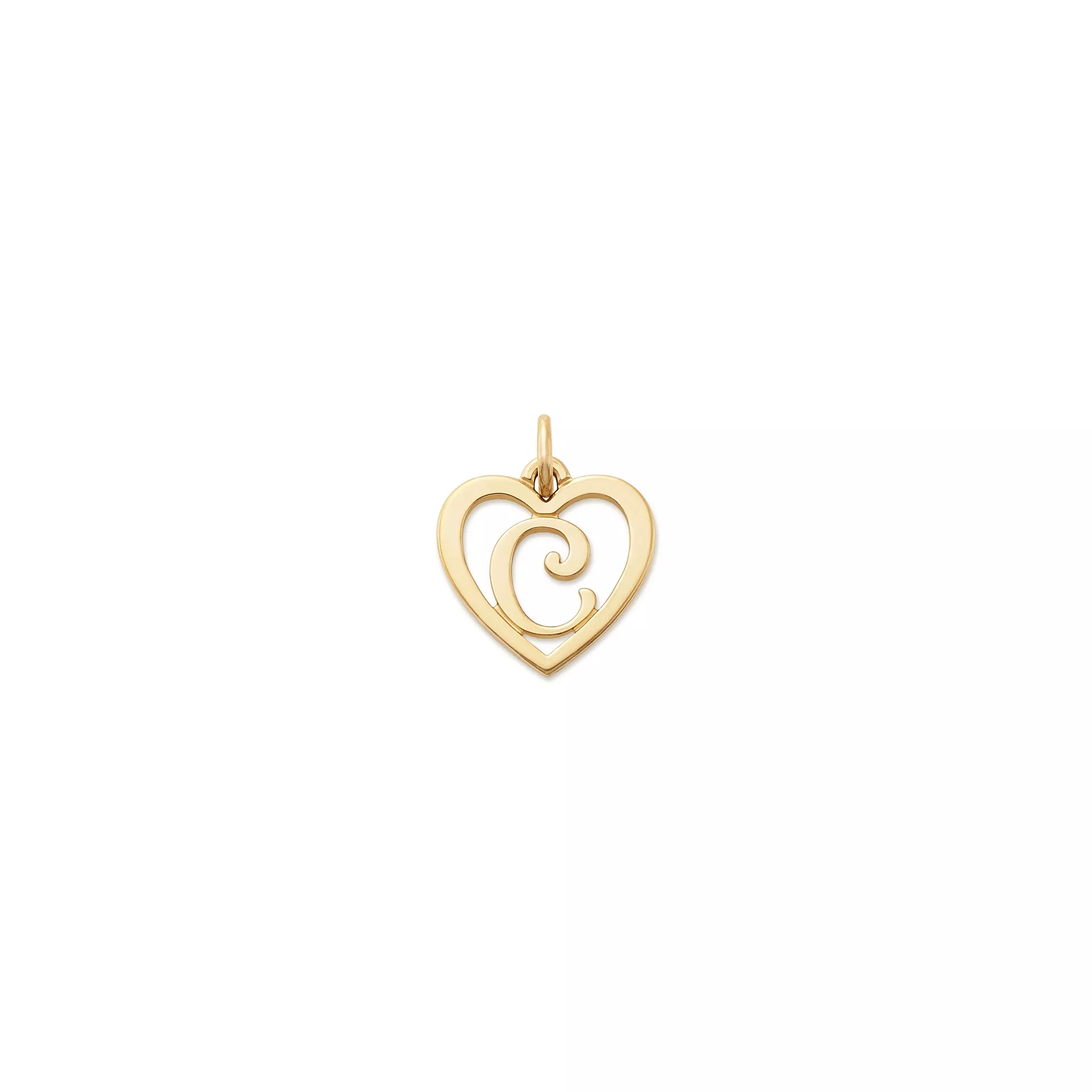 Heart Script Initial Charm