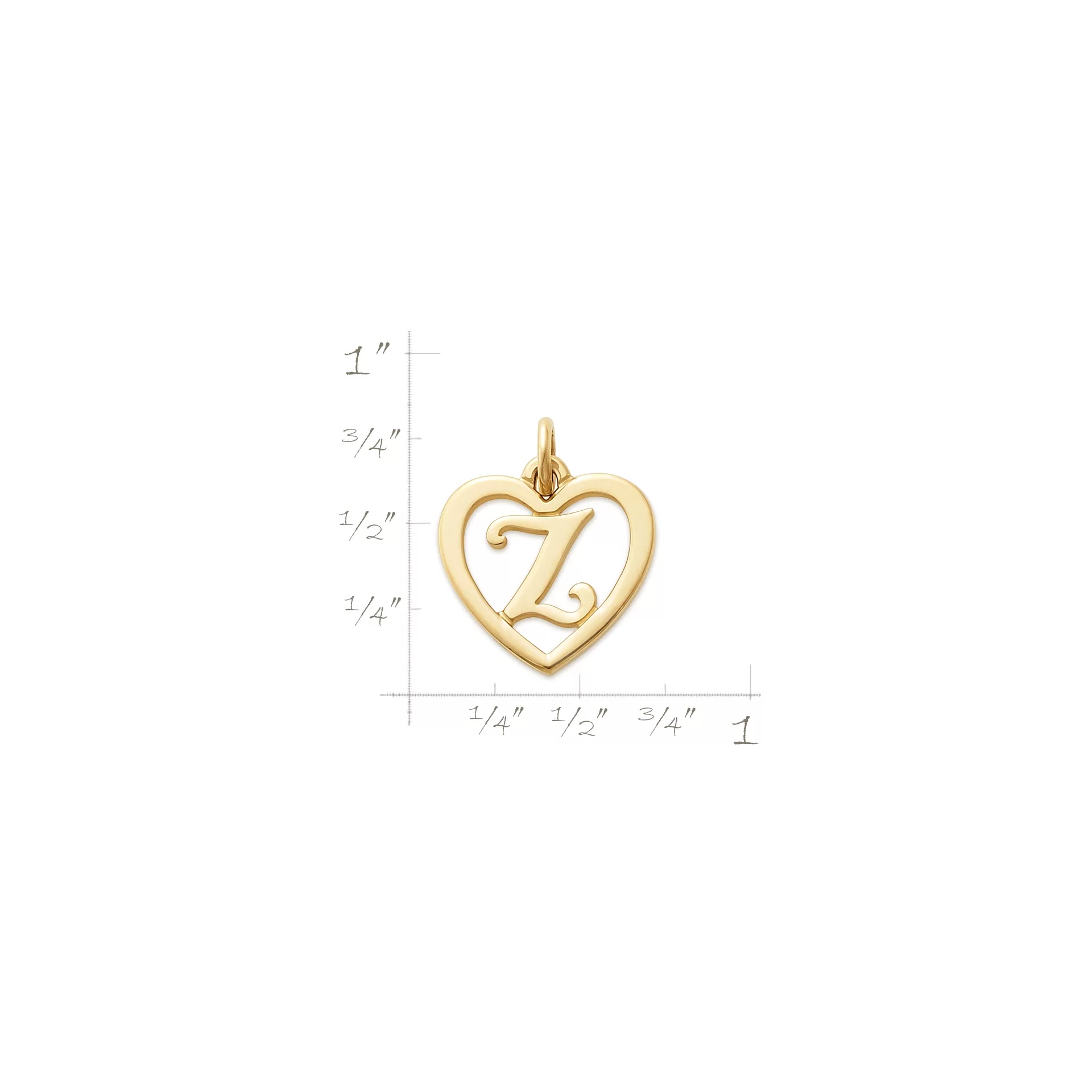 Heart Script Initial Charm - Image 4