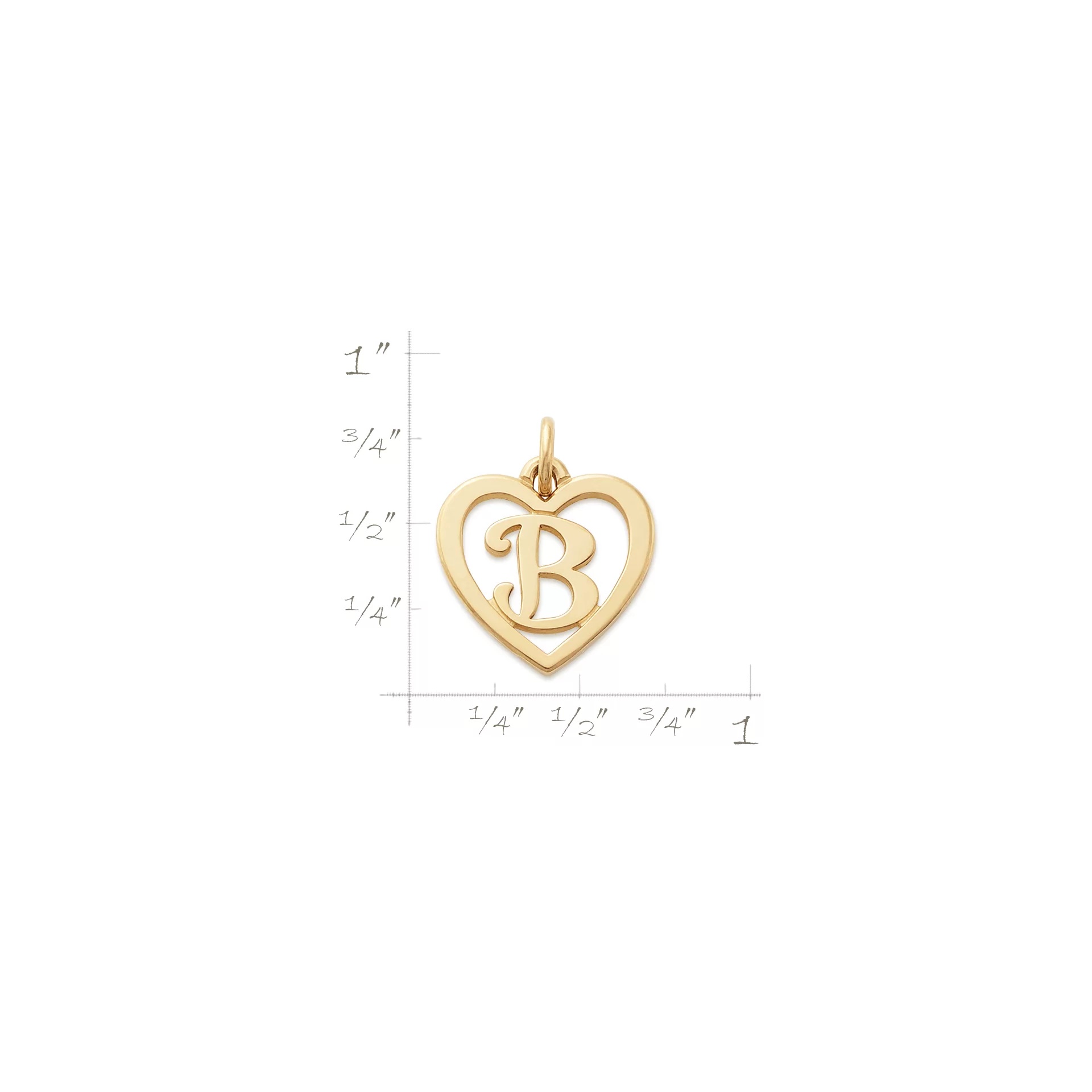 Heart Script Initial Charm - Image 4