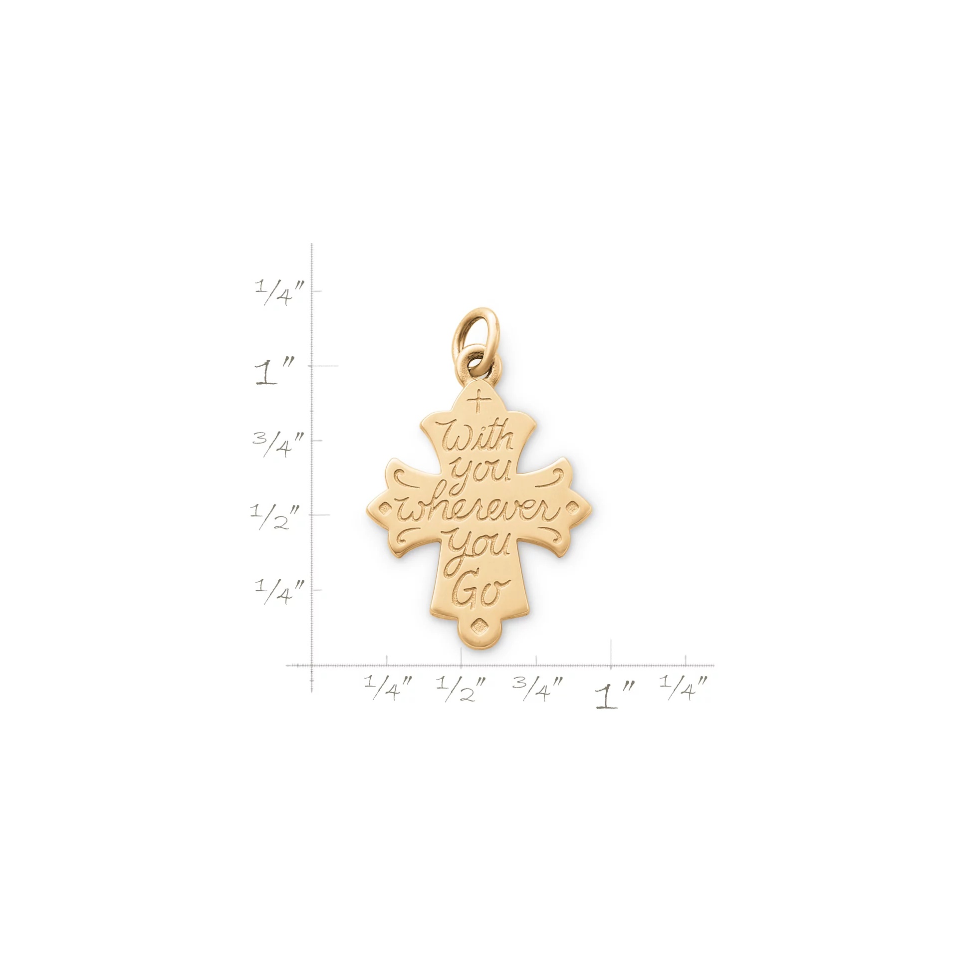 With You Wherever You Go Cross Charm - Image 4