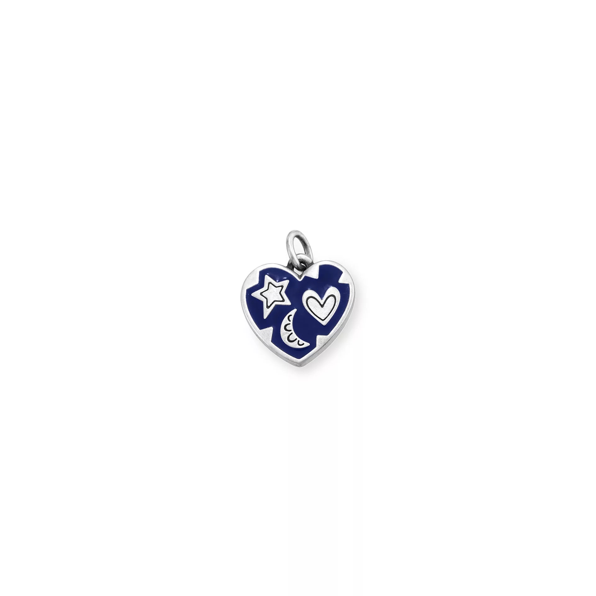 Enamel Written in the Stars Heart Charm