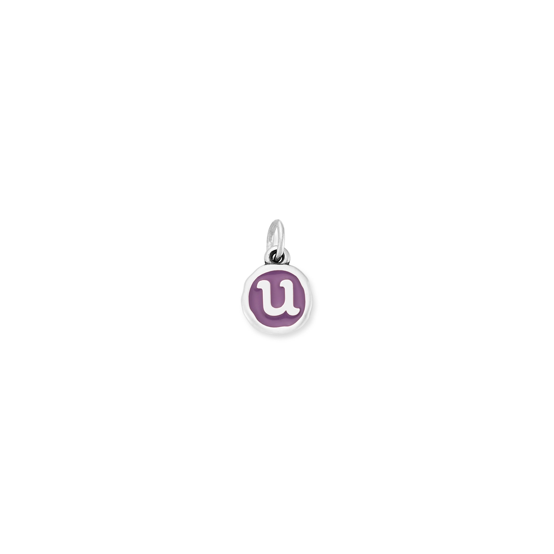 Enamel Initial Disc Charm
