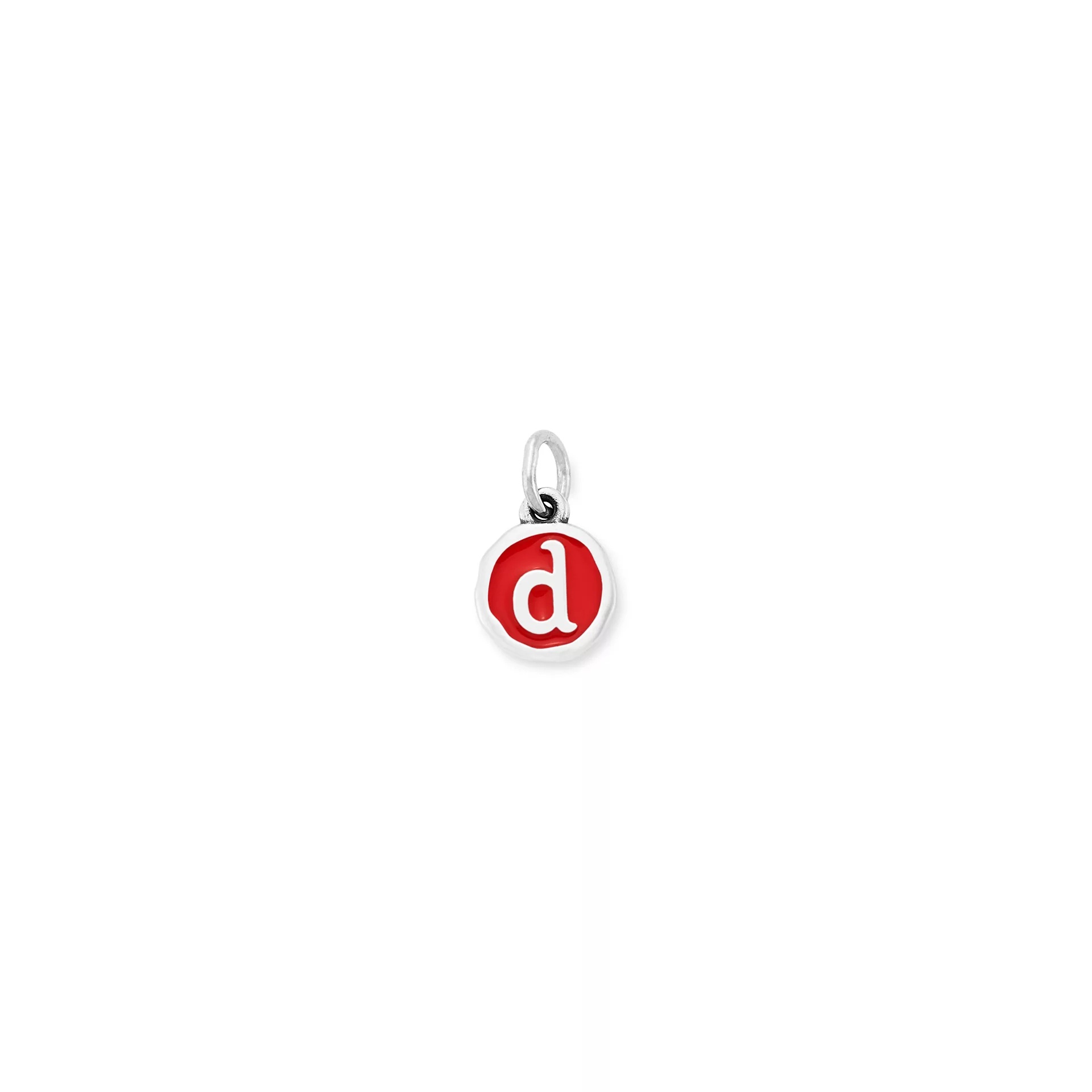 Enamel Initial Disc Charm