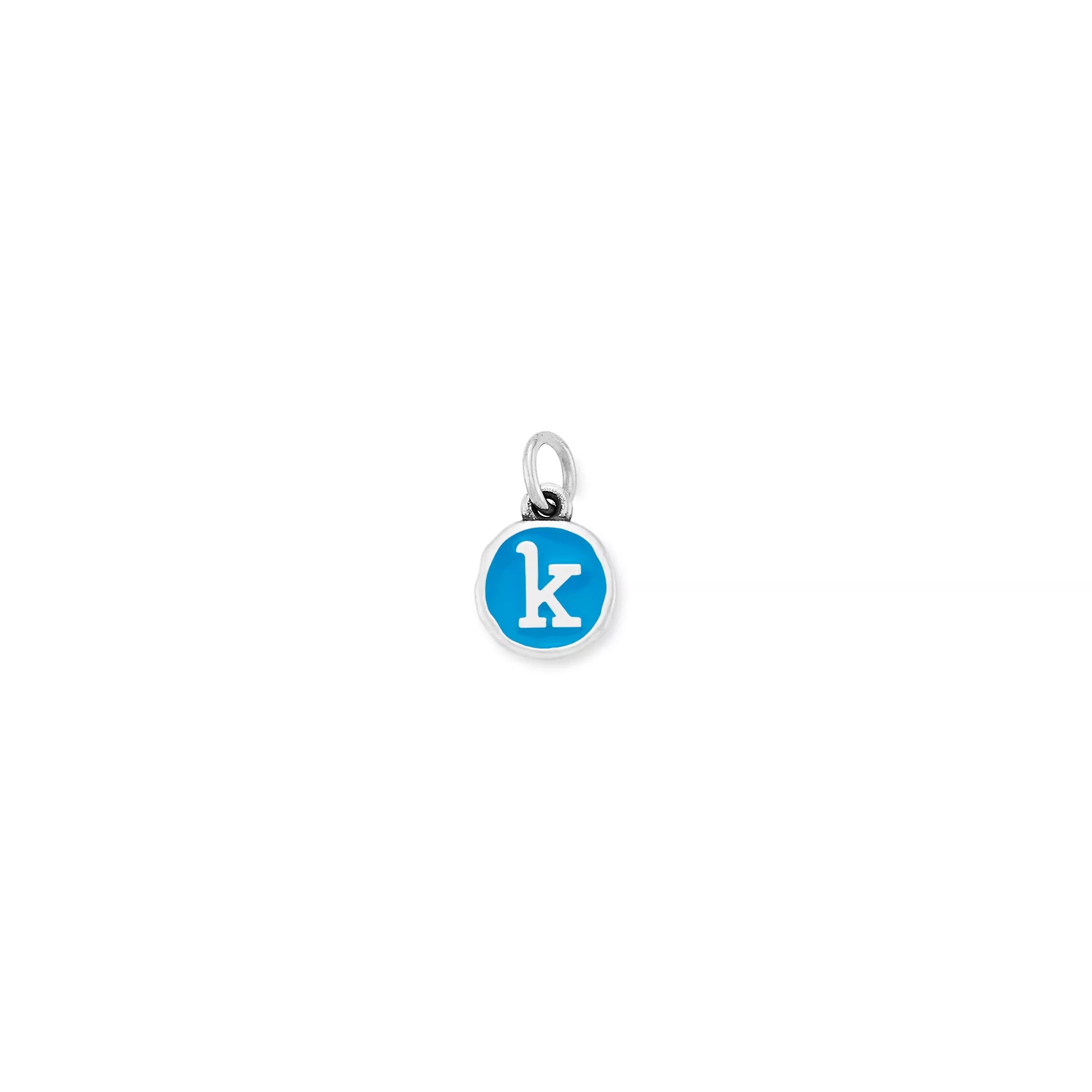 Enamel Initial Disc Charm