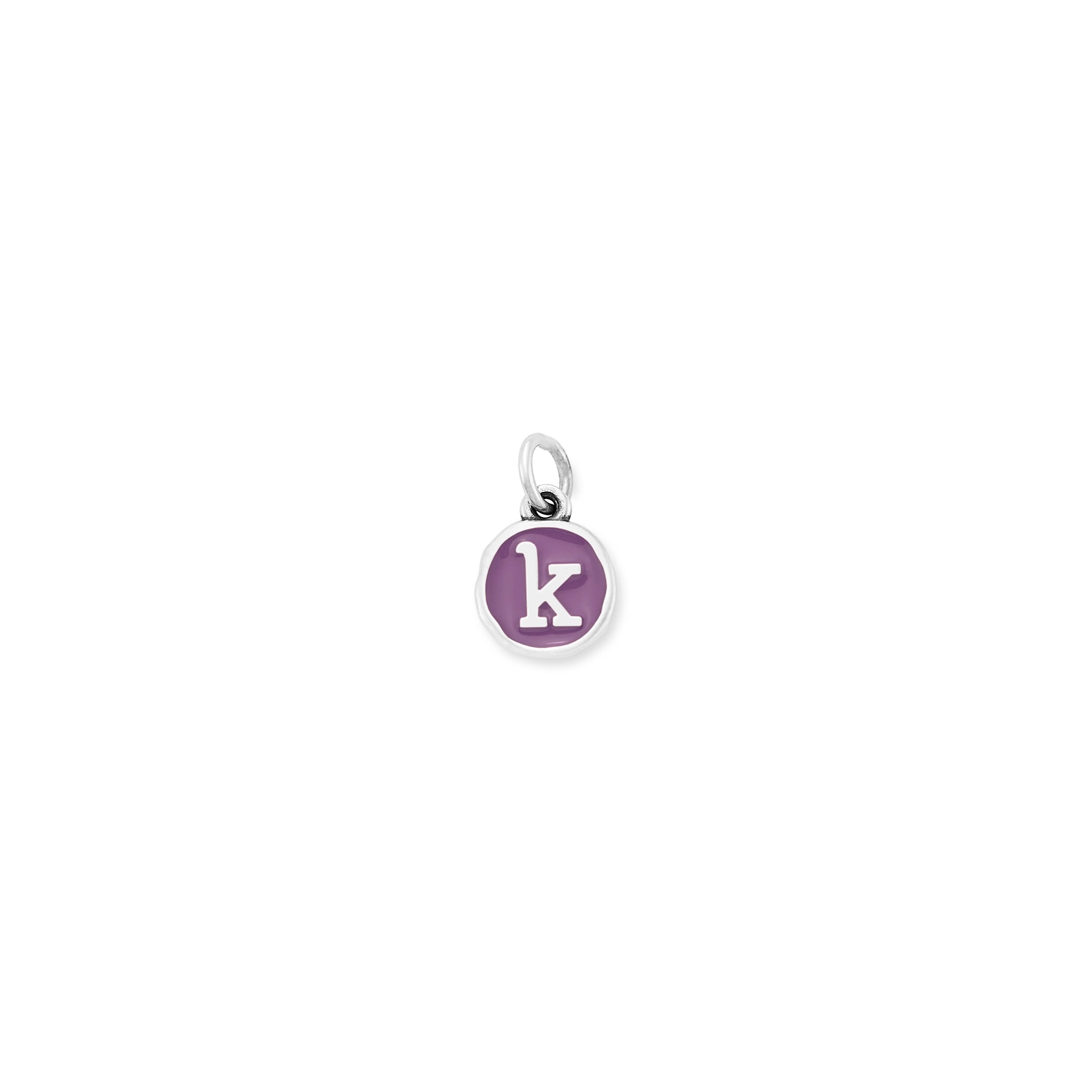 Enamel Initial Disc Charm