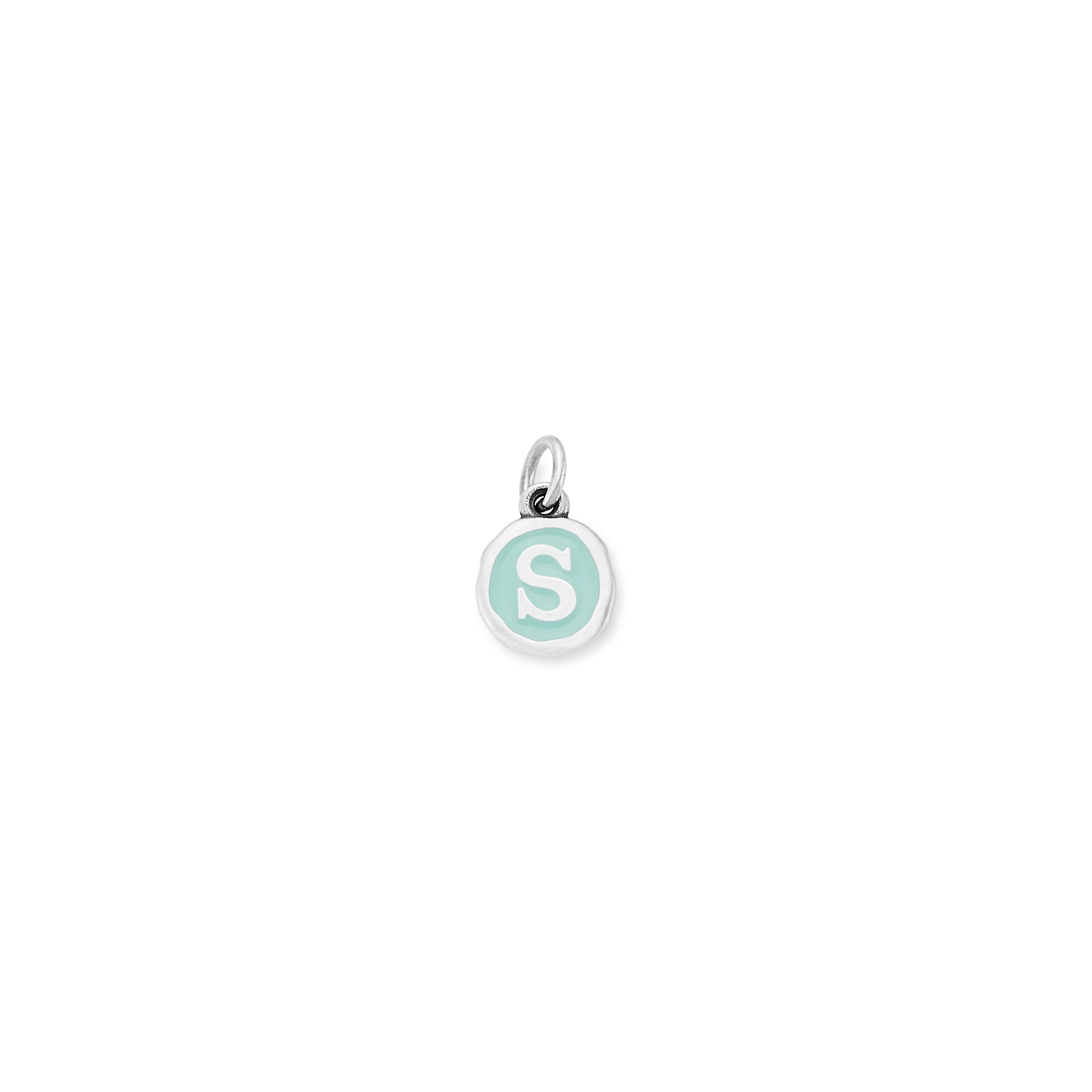 Enamel Initial Disc Charm