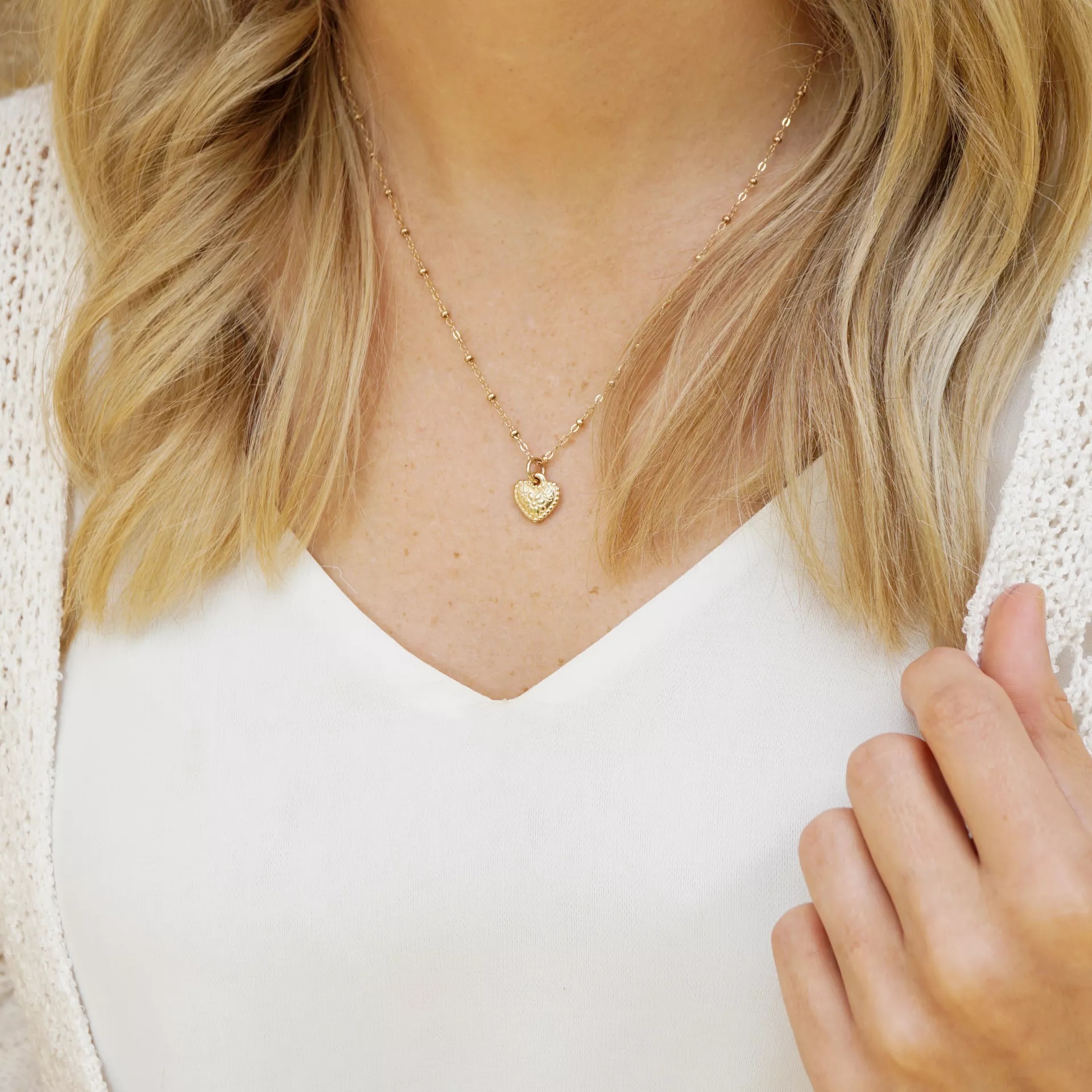 Petite Floral Heart Charm - Image 4