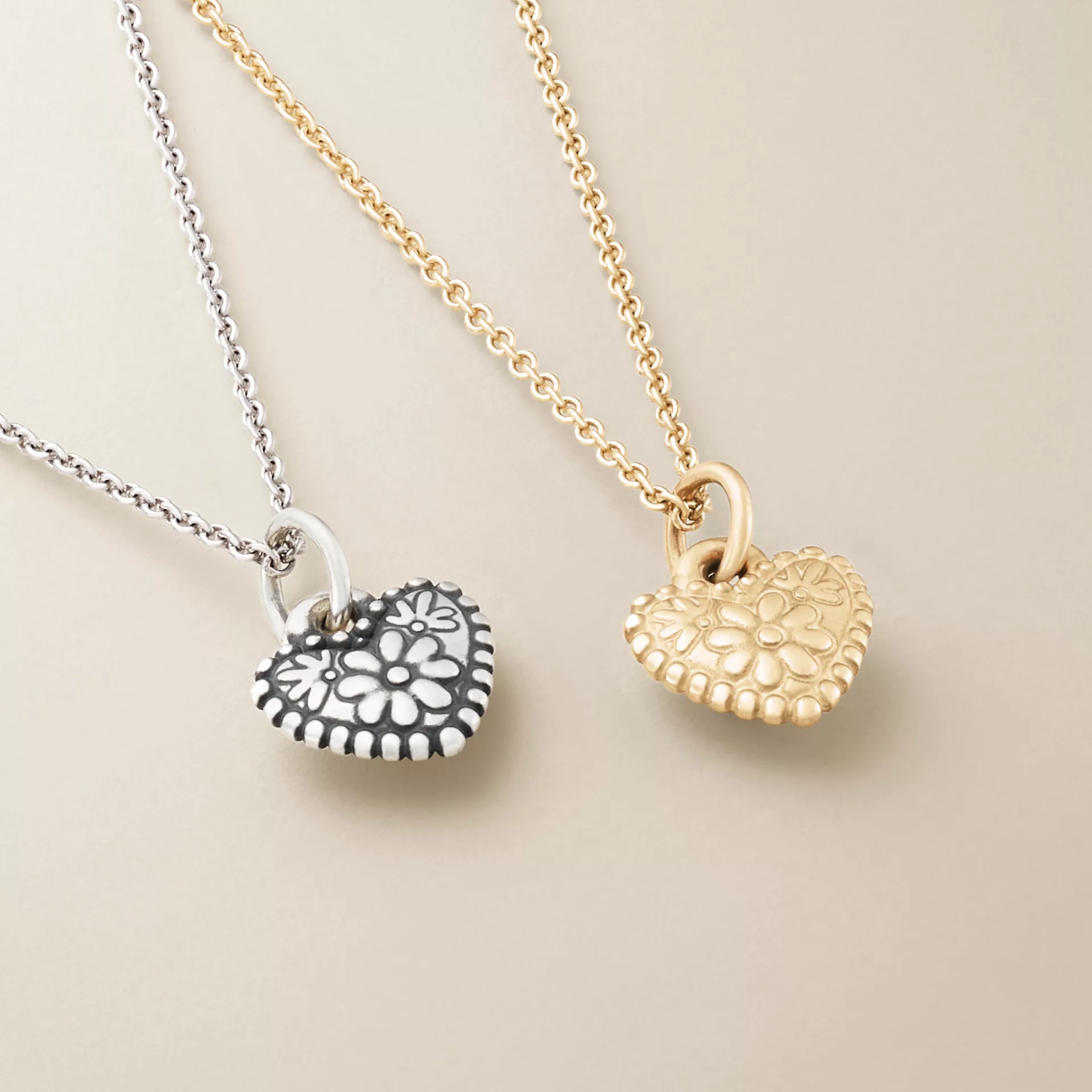 Petite Floral Heart Charm - Image 3