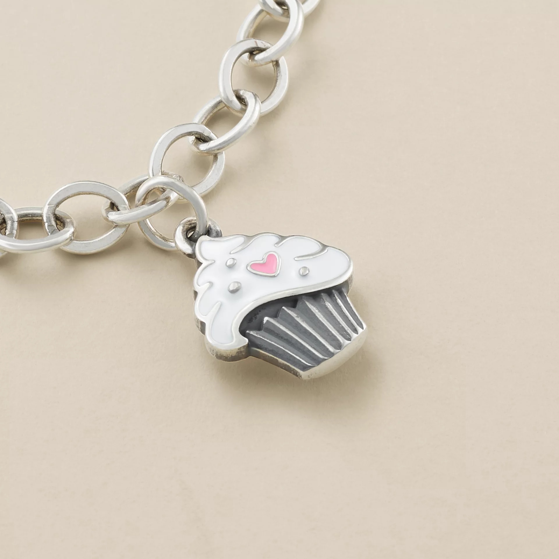 Enamel Sweetheart Cupcake Charm - Image 2