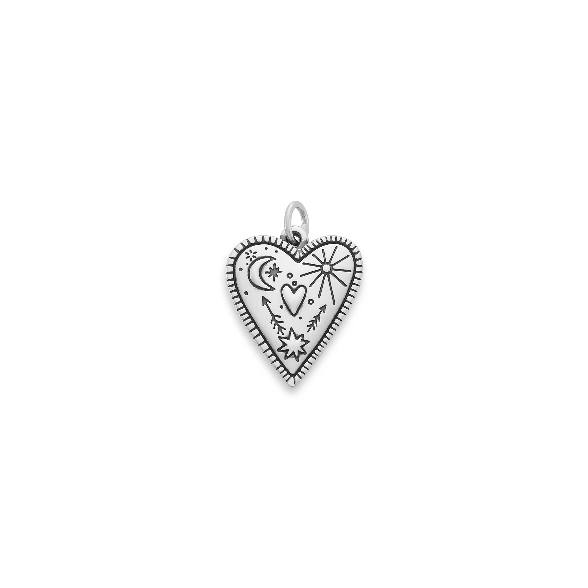 Western Sky Heart Charm