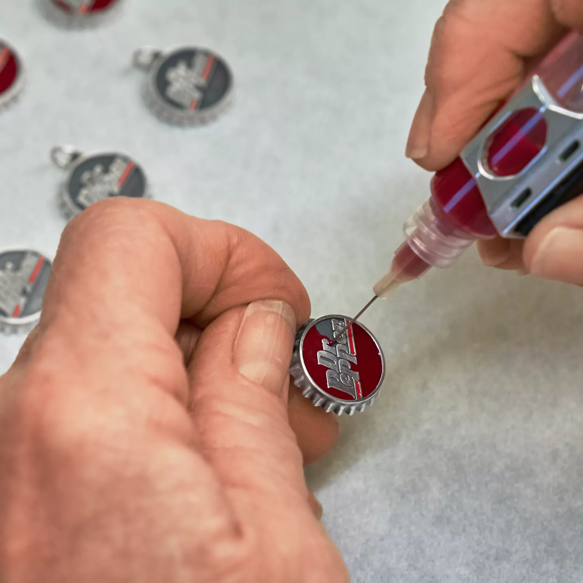 Enamel Dr Pepper Bottle Cap Charm - Image 4