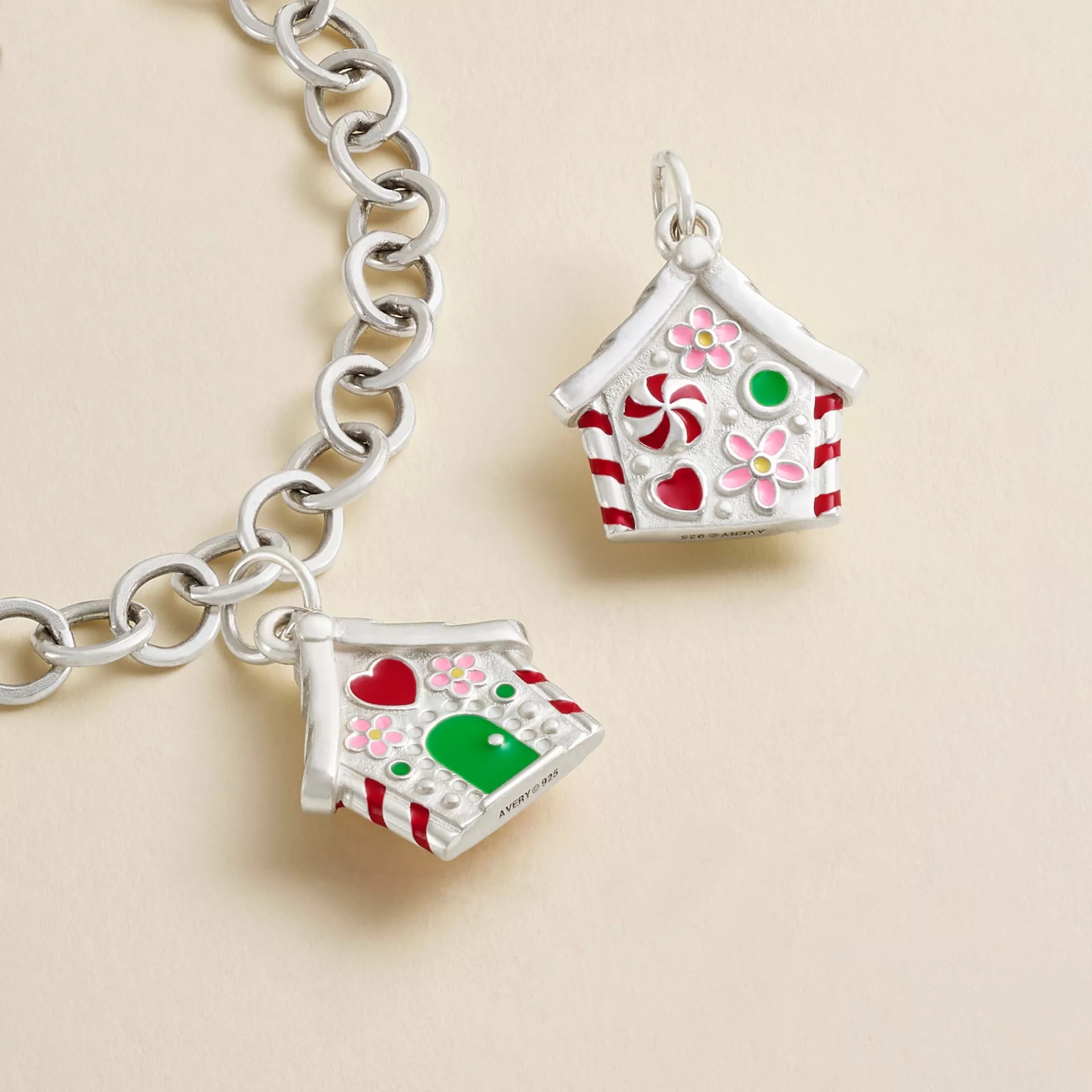 Enamel Gingerbread House Charm - Image 3
