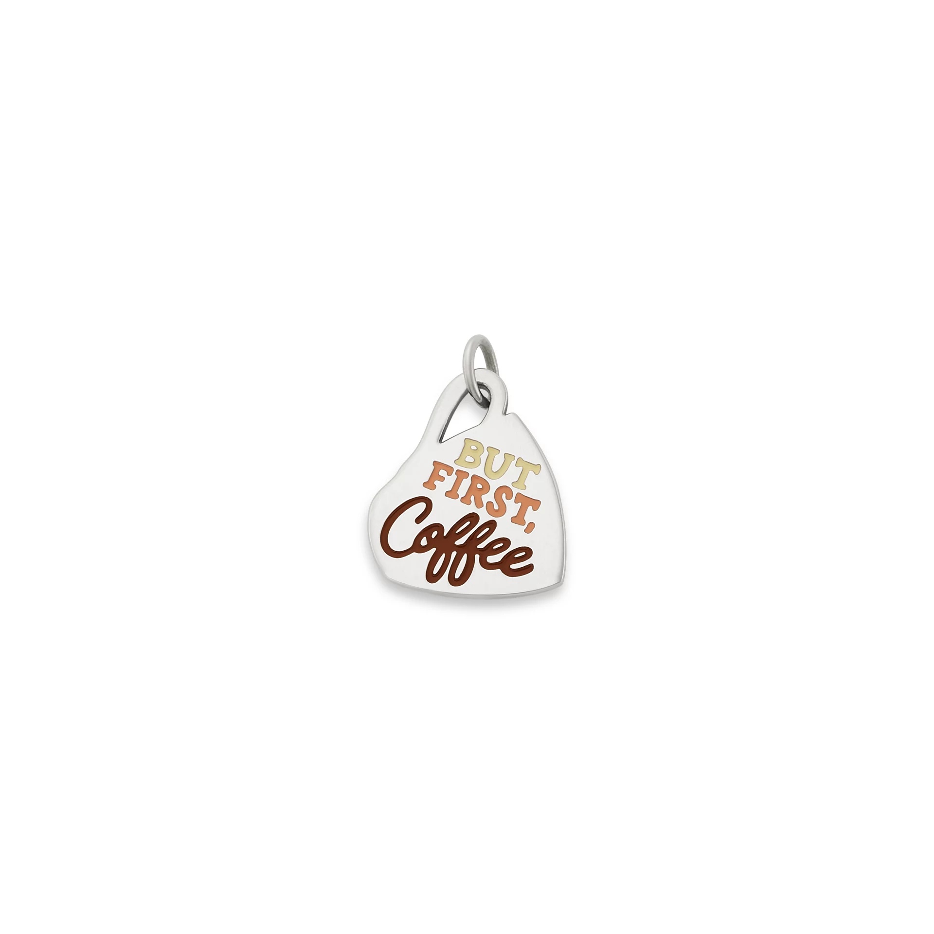 Enamel But First Coffee Charm