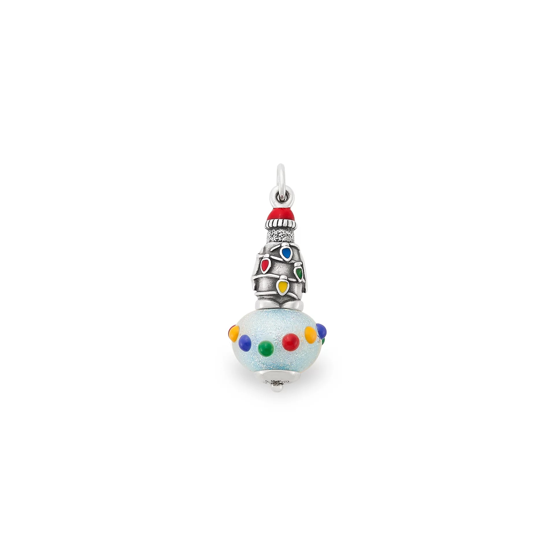 Enamel Christmas Penguin Art Glass Charm - Image 2