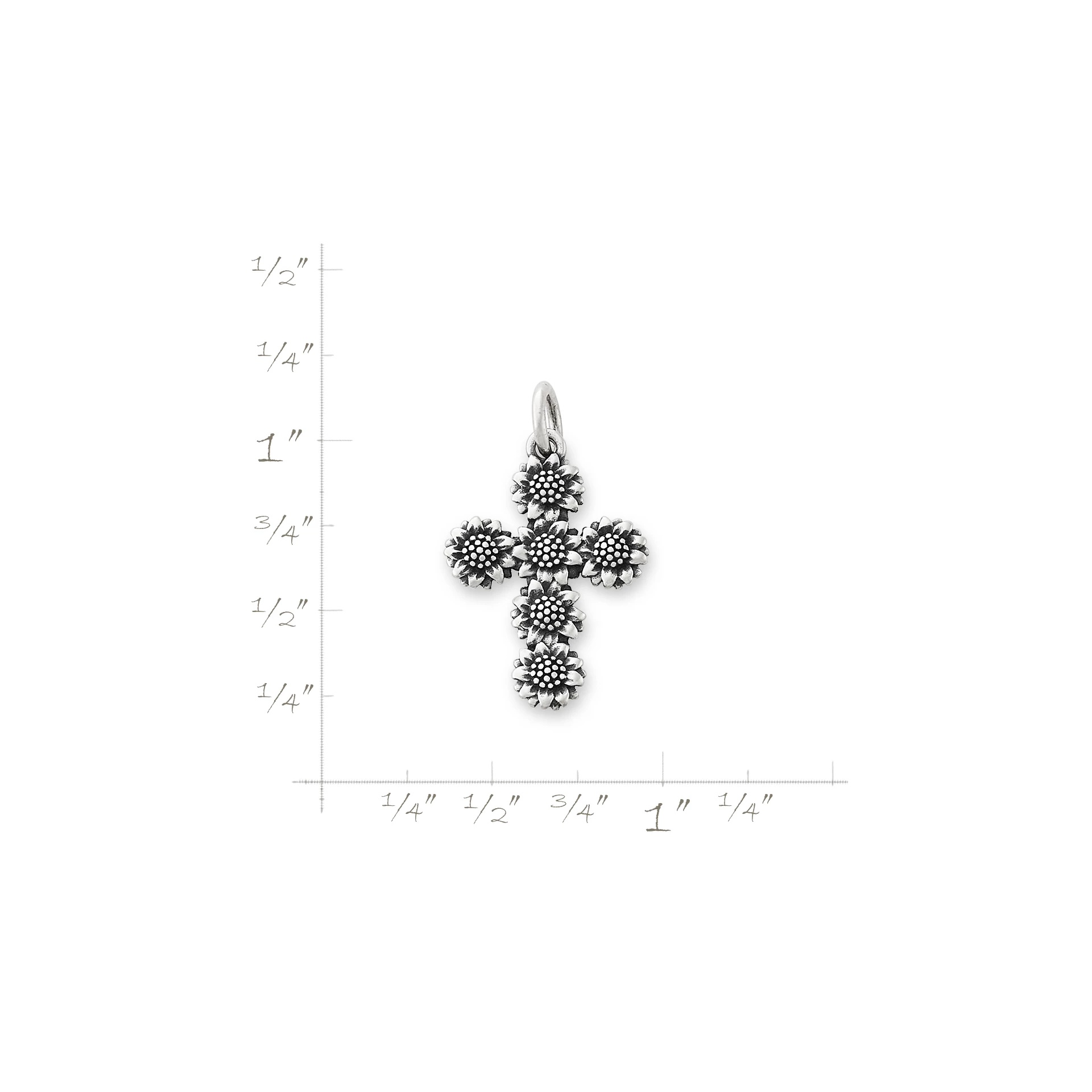 Sunflower Cross Charm - Image 6