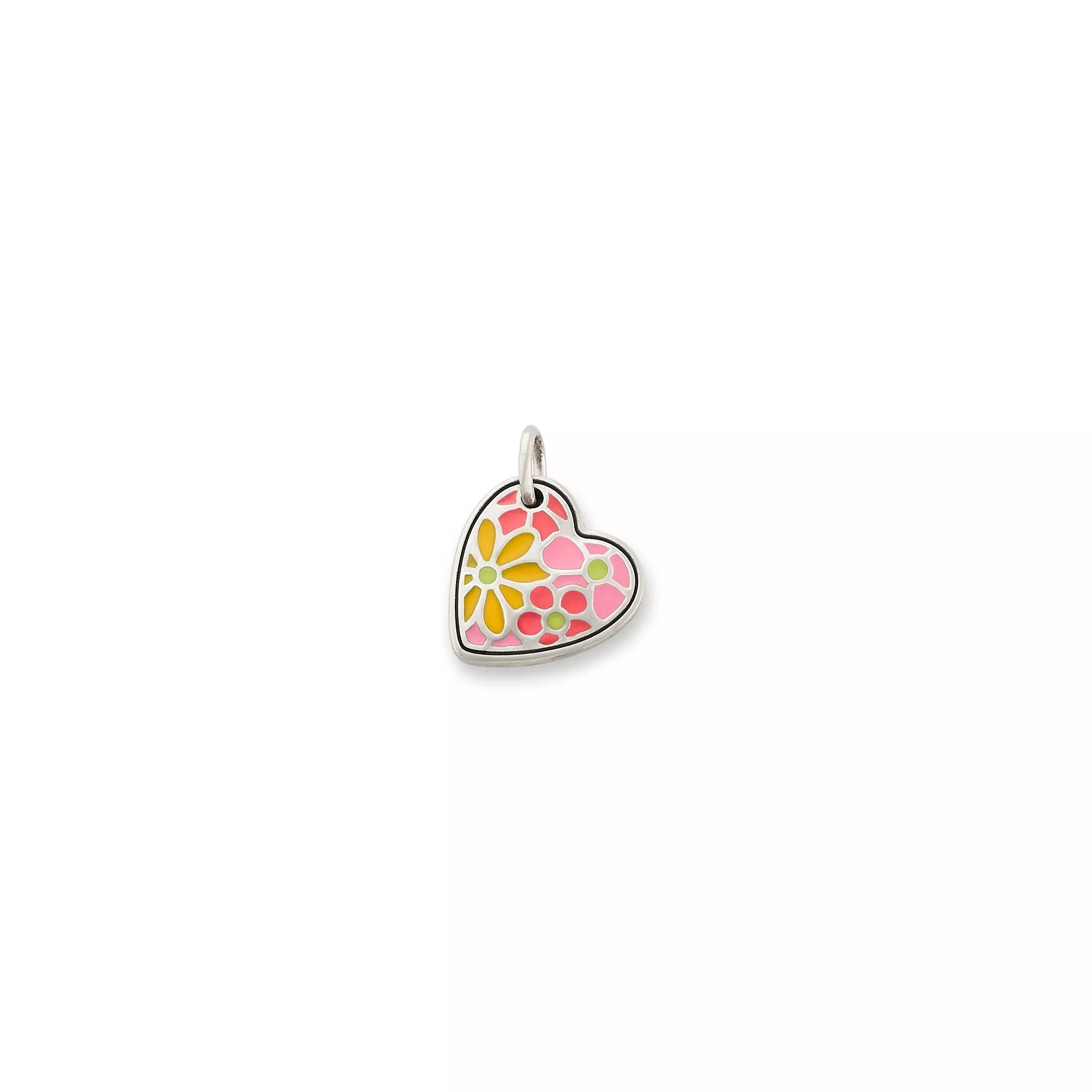 Enamel Groovy Heart Charm