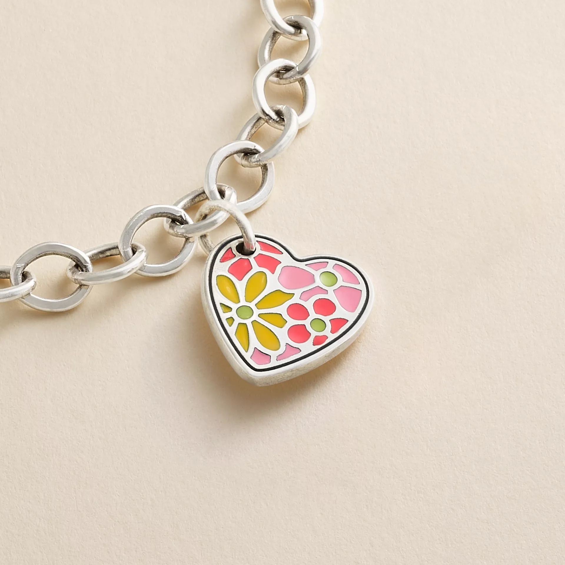 Enamel Groovy Heart Charm - Image 3