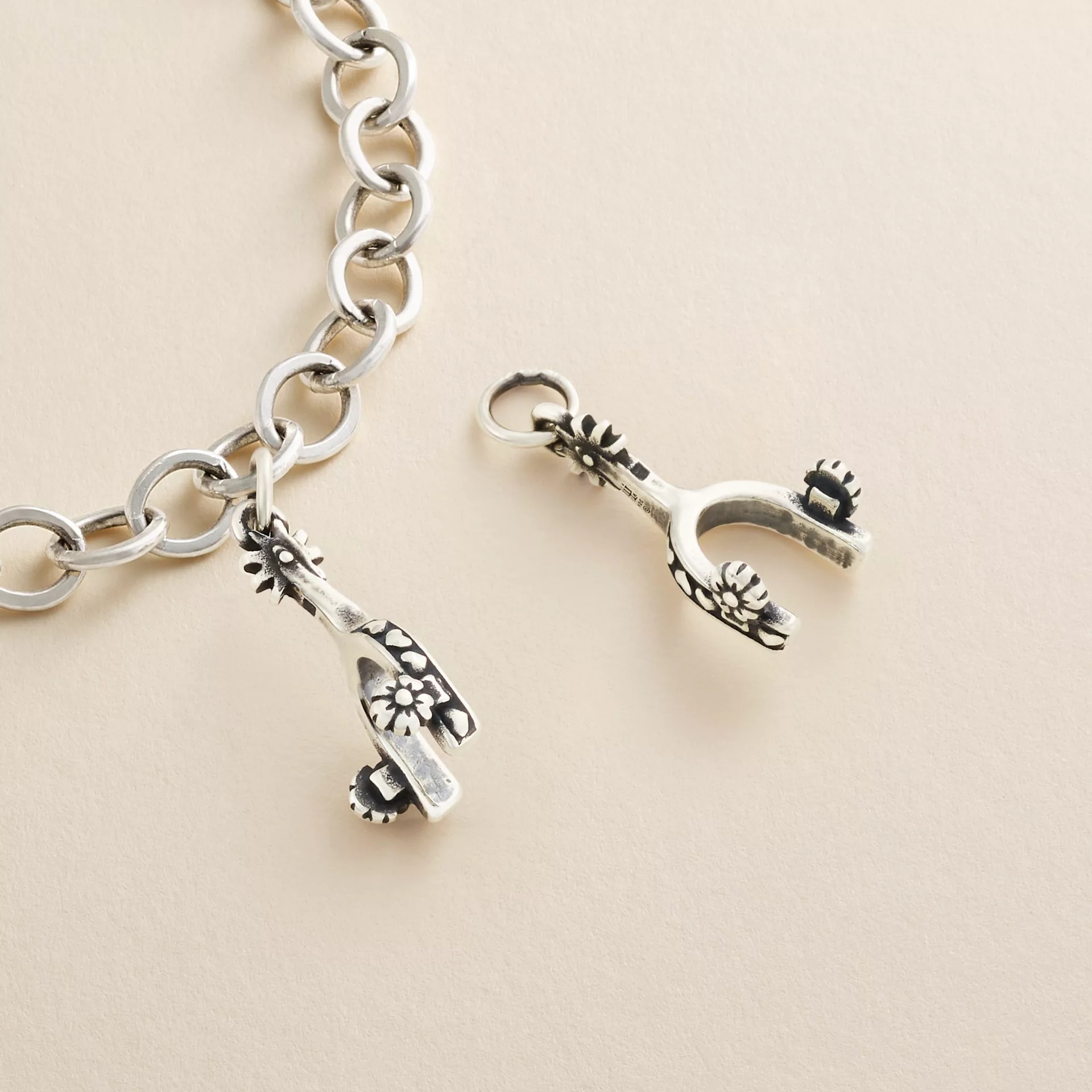 Hearts and Flowers Spur Charm - Image 3