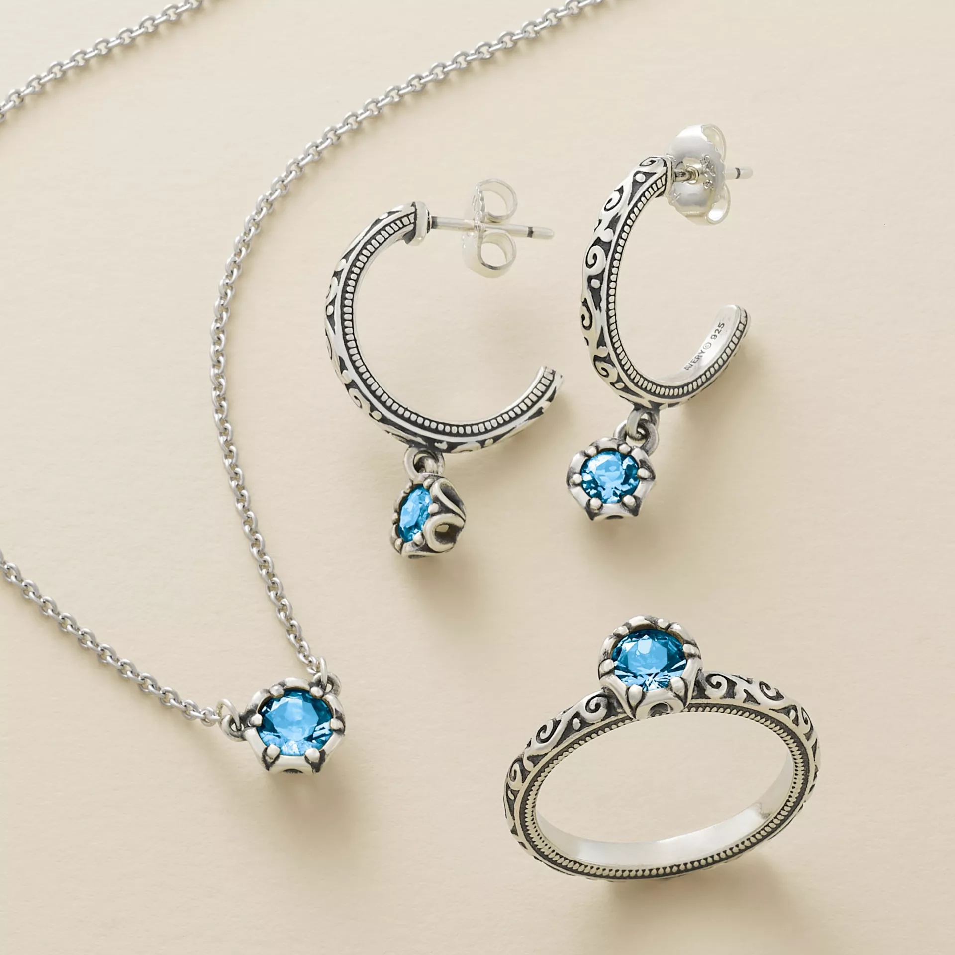 Cherished Birthstone Hoop Dangle EarShop All Rings - Image 3