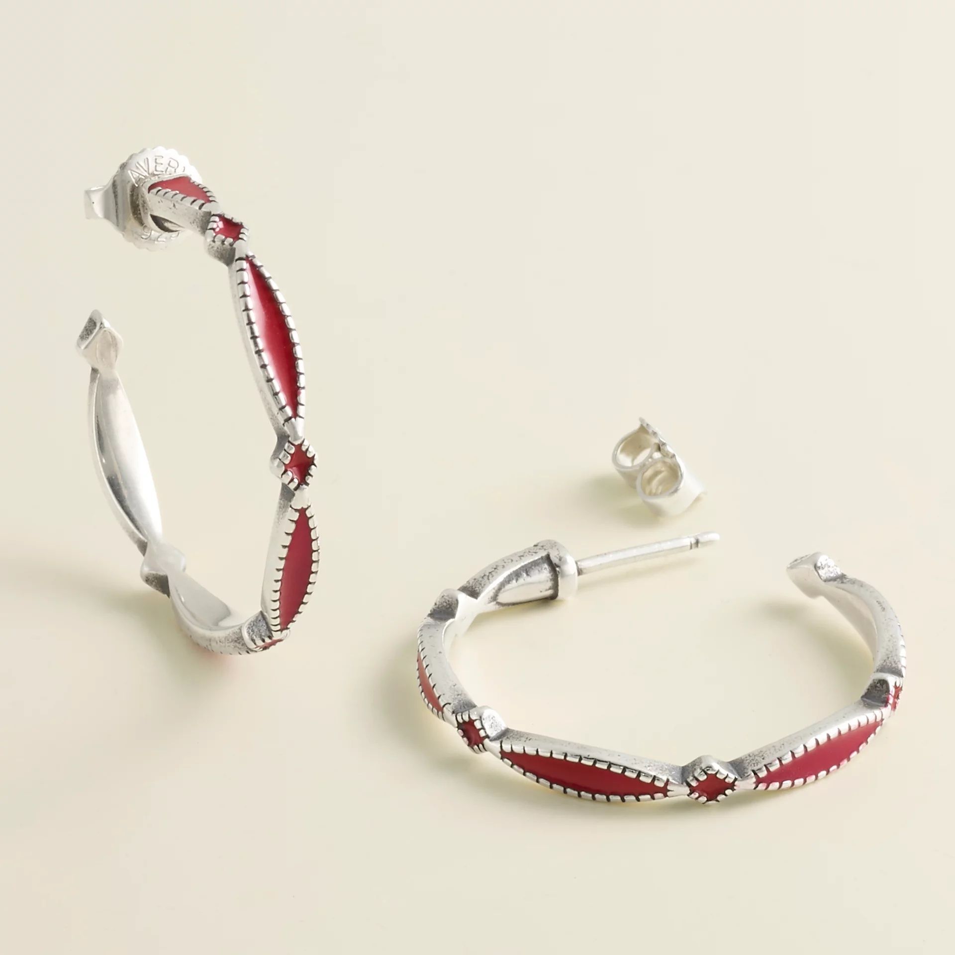 Enamel Cordoba Hoops - Image 2